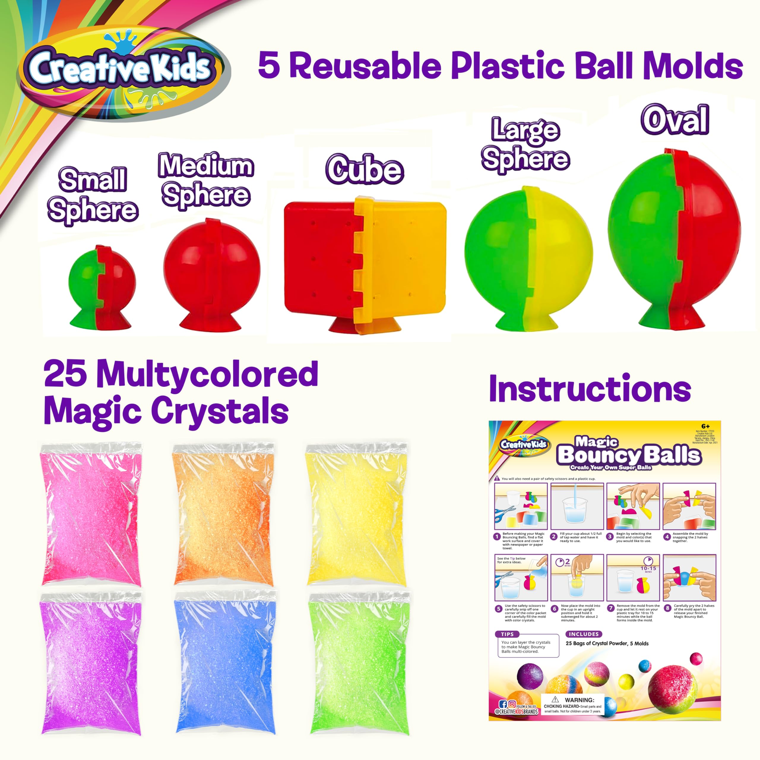 Foto 7 pulgar | Pelotas Hinchables Mágicas Para Niños De Science Kit Creative Con 25 Bolsas - Venta Internacional.