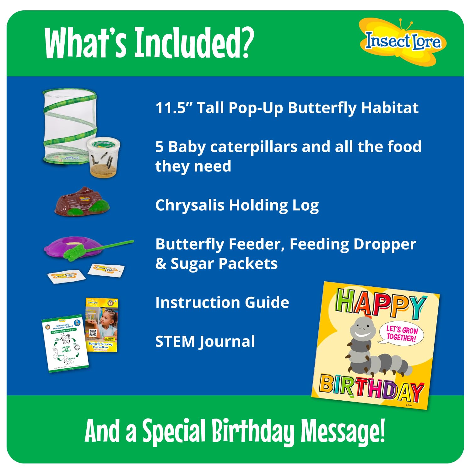 Foto 4 pulgar | Kit De Cultivo De Mariposas Insect Lore Birthday Con Orugas Vivas - Venta Internacional.