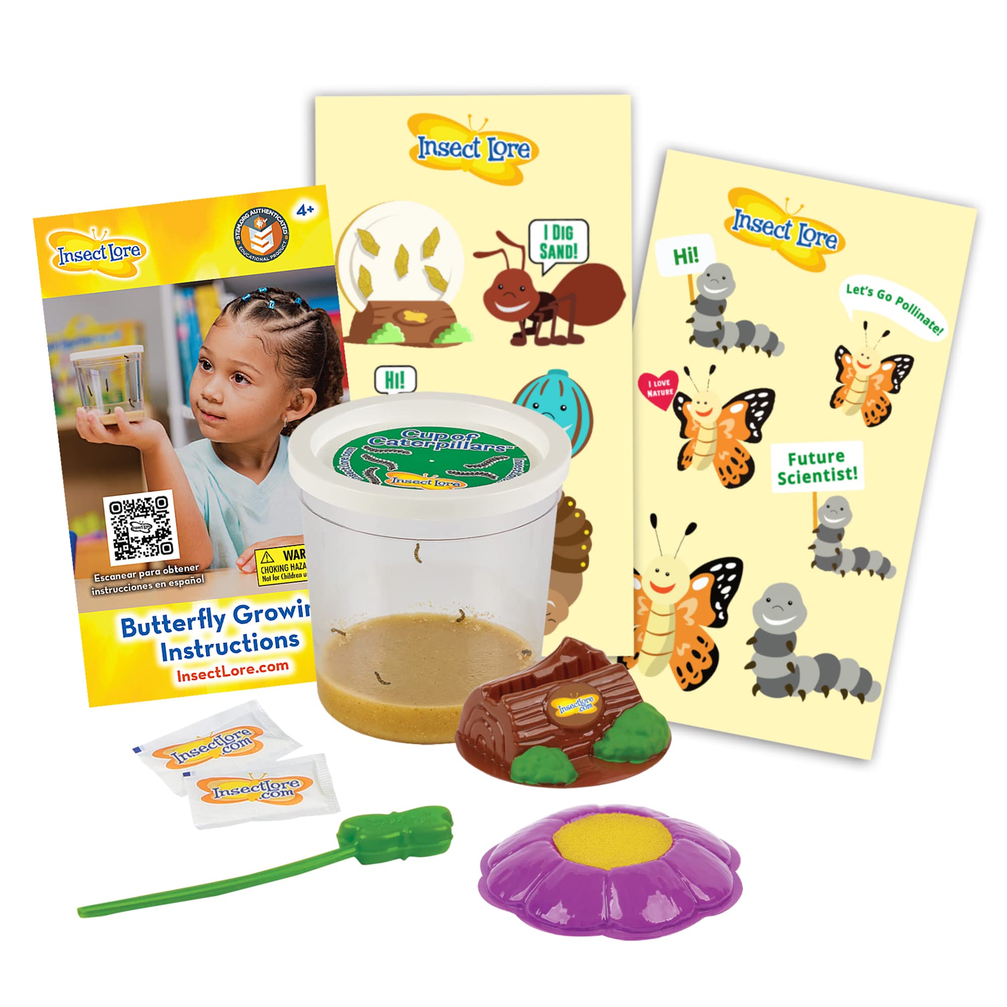 Copa De Orugas Deluxe Insect Lore Con 5 Crías De Orugas Vivas - Venta Internacional.