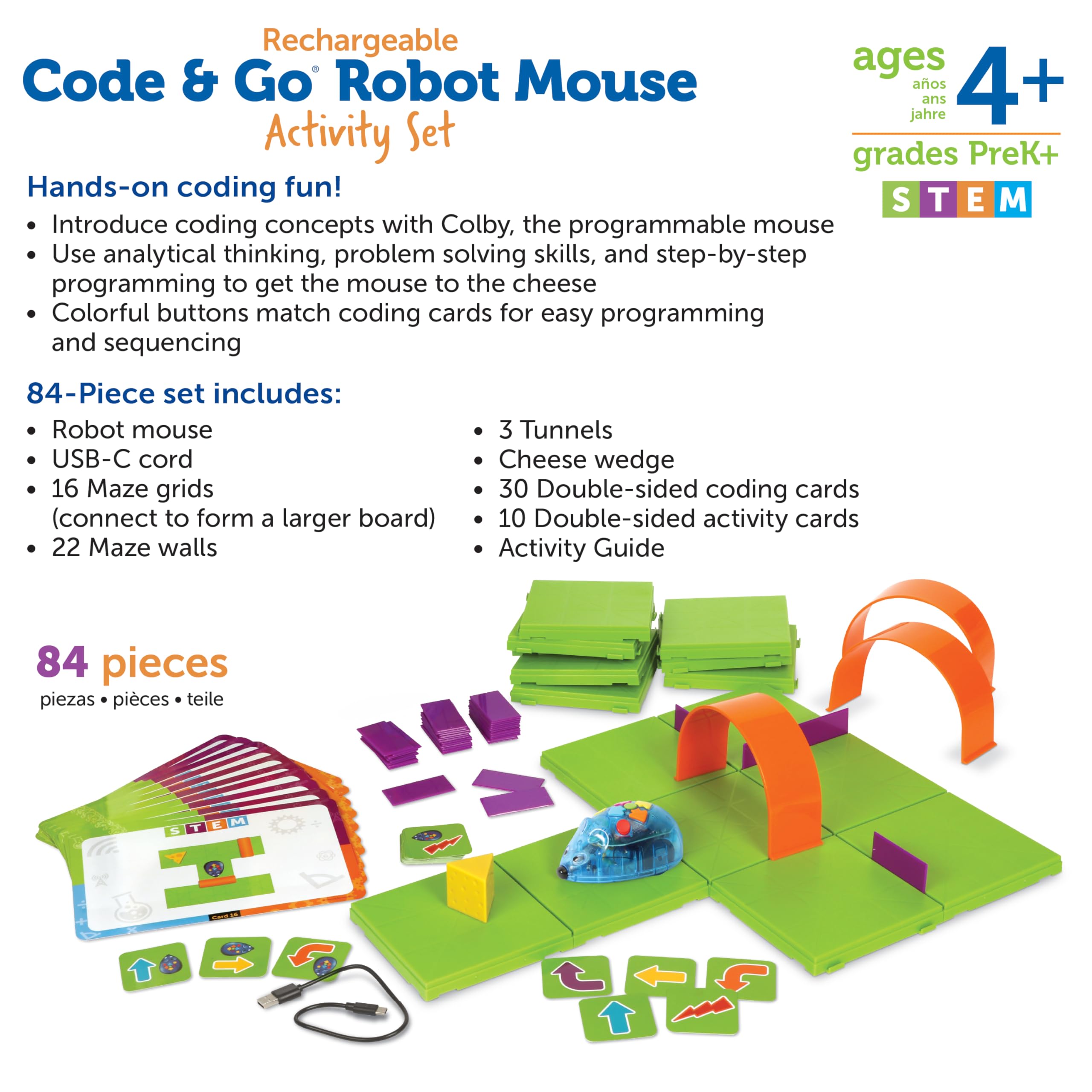 Foto 7 pulgar | Conjunto De Actividades Y Recursos De Aprendizaje Code & Go Robot Mouse Kids - Venta Internacional.