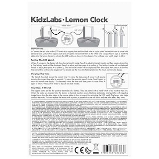 Foto 6 | Kit De Experimentos Científicos Kidzlabs, Reloj Alimentado Con Limón De 4 M - Venta Internacional.