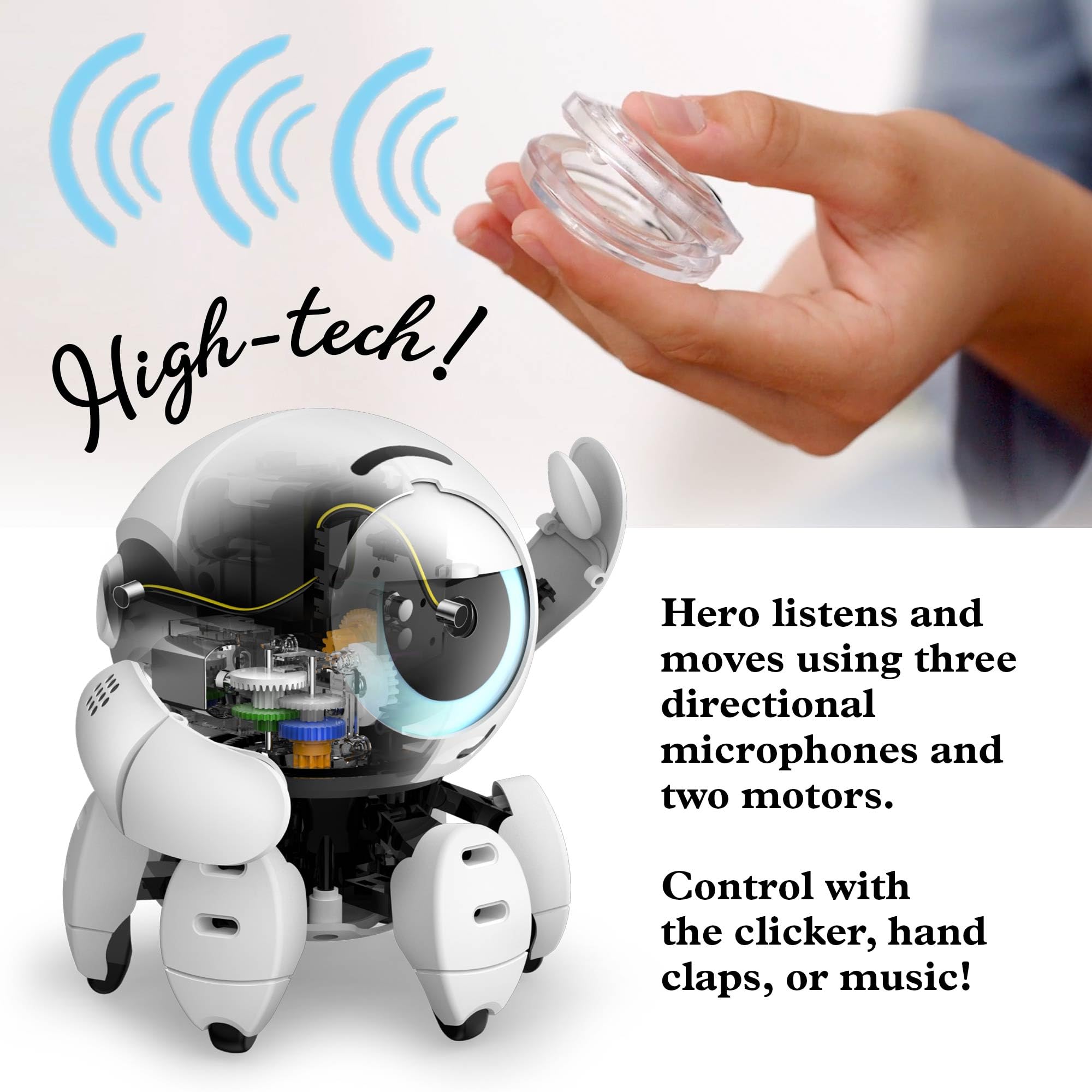 Foto 4 pulgar | Kit De Experimentos Stem: Robot Sensor De Sonido Thames & Kosmos Hero - Venta Internacional.
