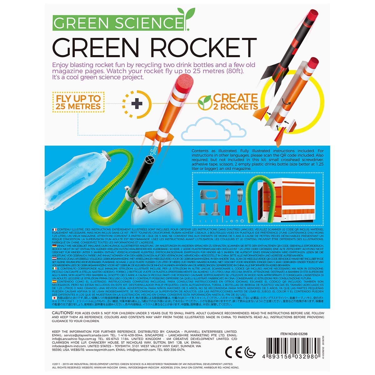 Foto 7 pulgar | Rocket Kit 4m Green Science Diy, Experimento De Física, Regalo Para Mayores De 8 - Venta Internacional.
