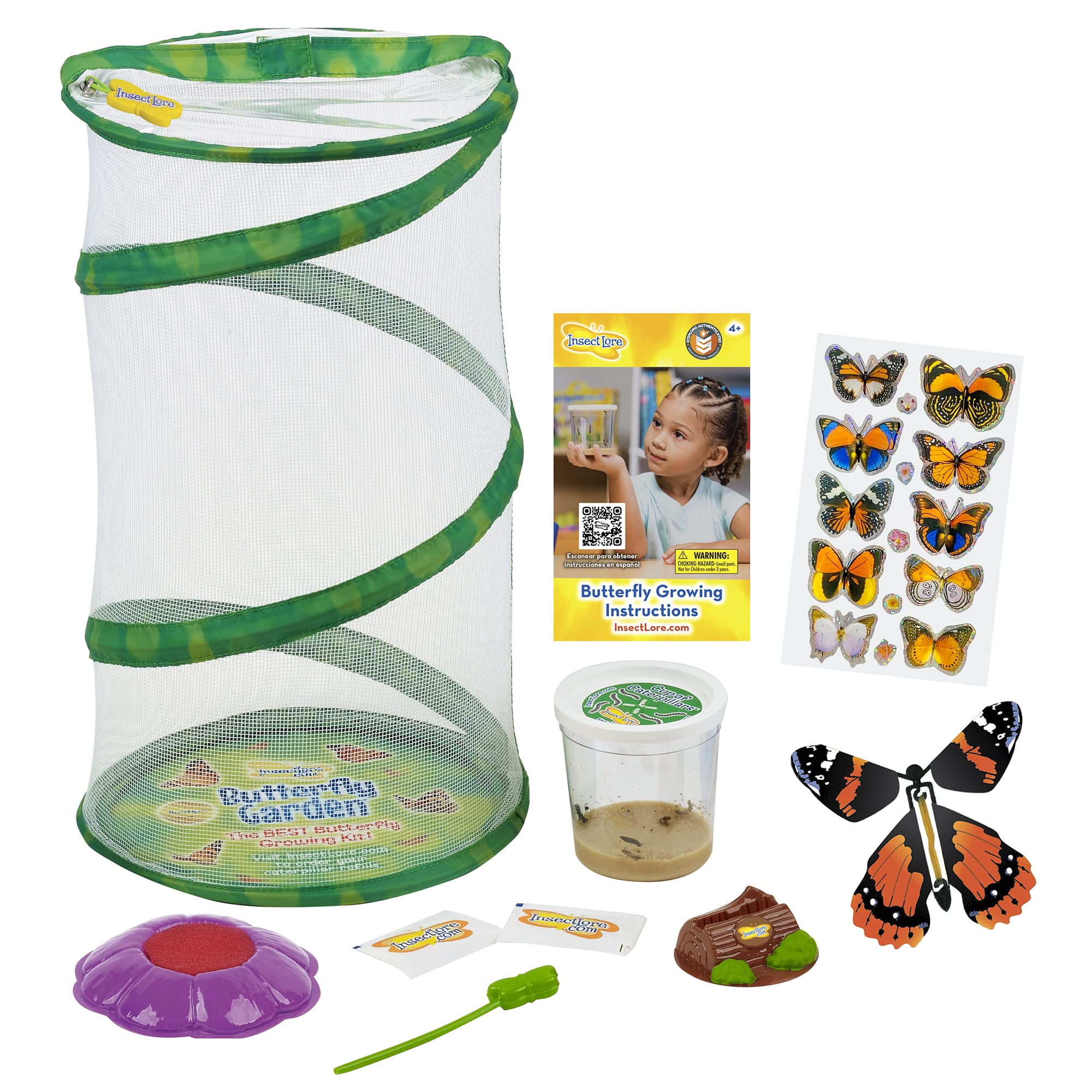 Set De Regalo Para Jardín De Mariposas Insect Lore 8 Habitat Con Orugas - Venta Internacional.