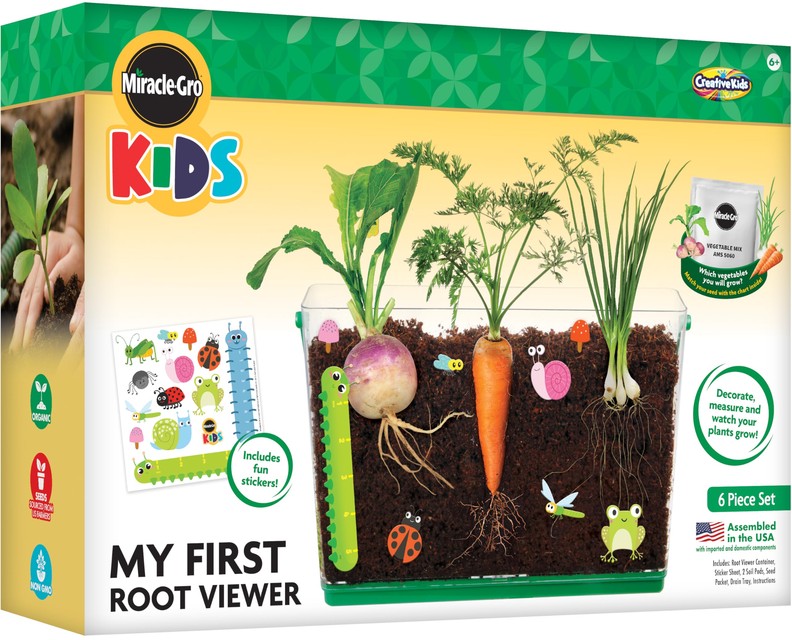Kit Stem Creative Kids Miracle Gro Mi Primer Visor Raíz - Venta Internacional.