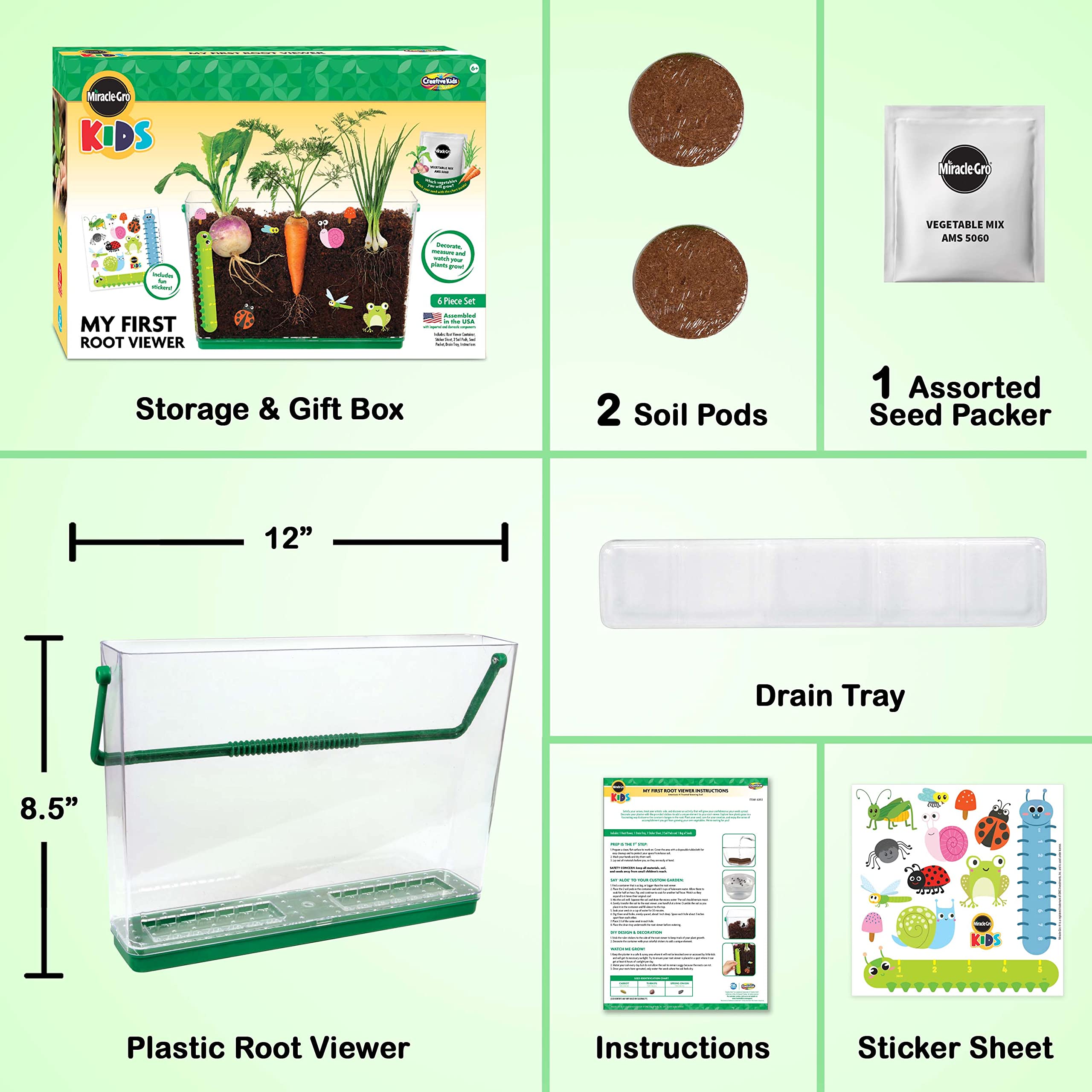 Foto 6 pulgar | Kit Stem Creative Kids Miracle Gro Mi Primer Visor Raíz - Venta Internacional.