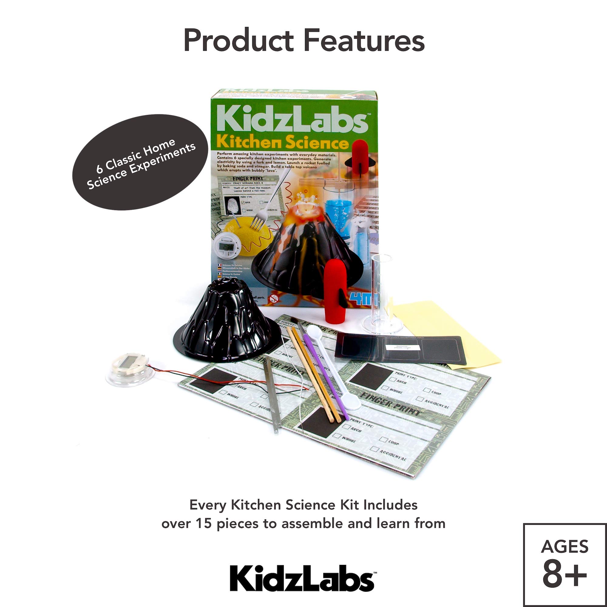Foto 5 pulgar | Kit Científico De Cocina De 4 M Con 6 Experimentos Para Niños Mayores De 8 Años - Venta Internacional.