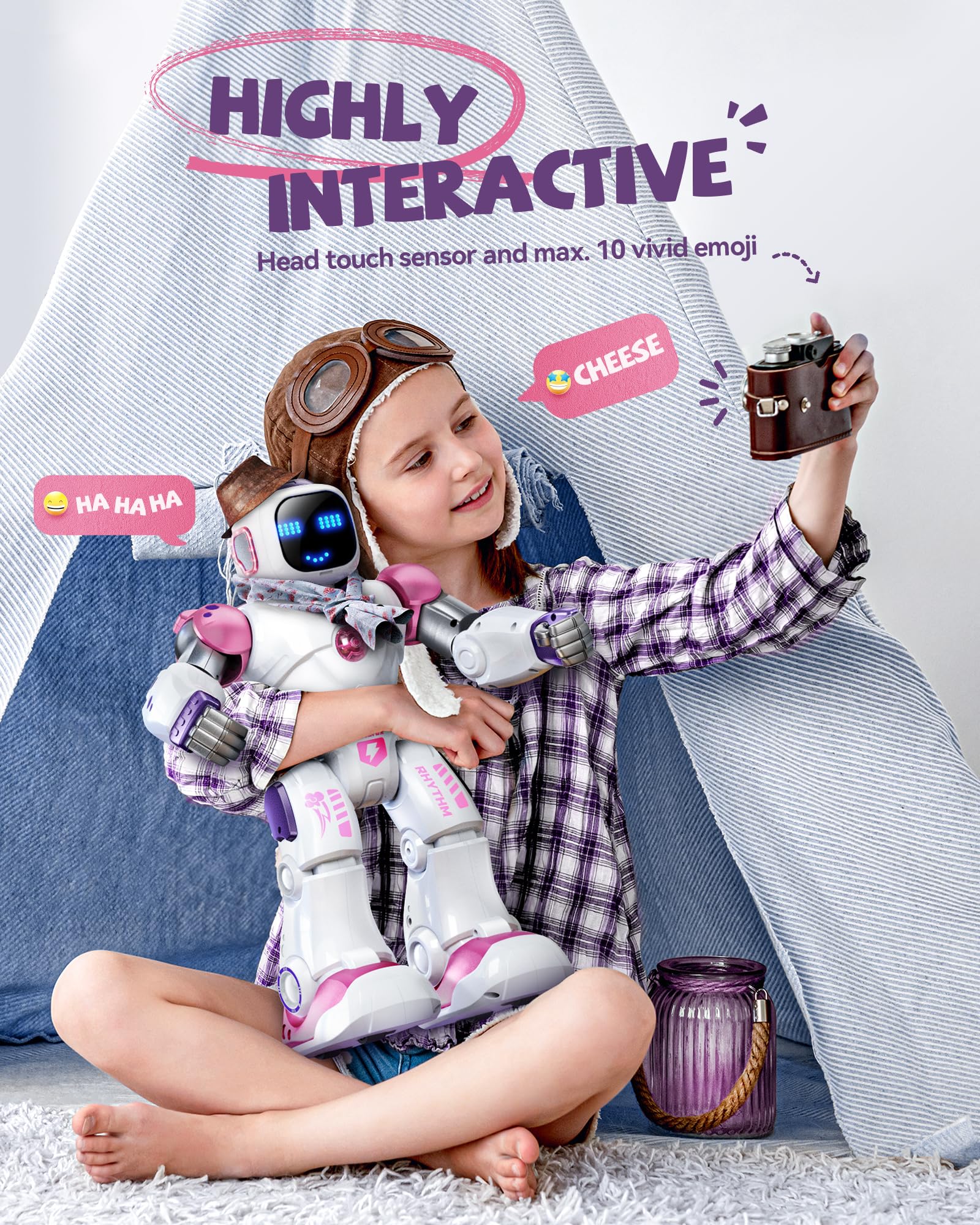 Foto 8 pulgar | Robot Inteligente De Juguete Ruko 1088 Stem Programable Para Niños, Color Rosa - Venta Internacional.