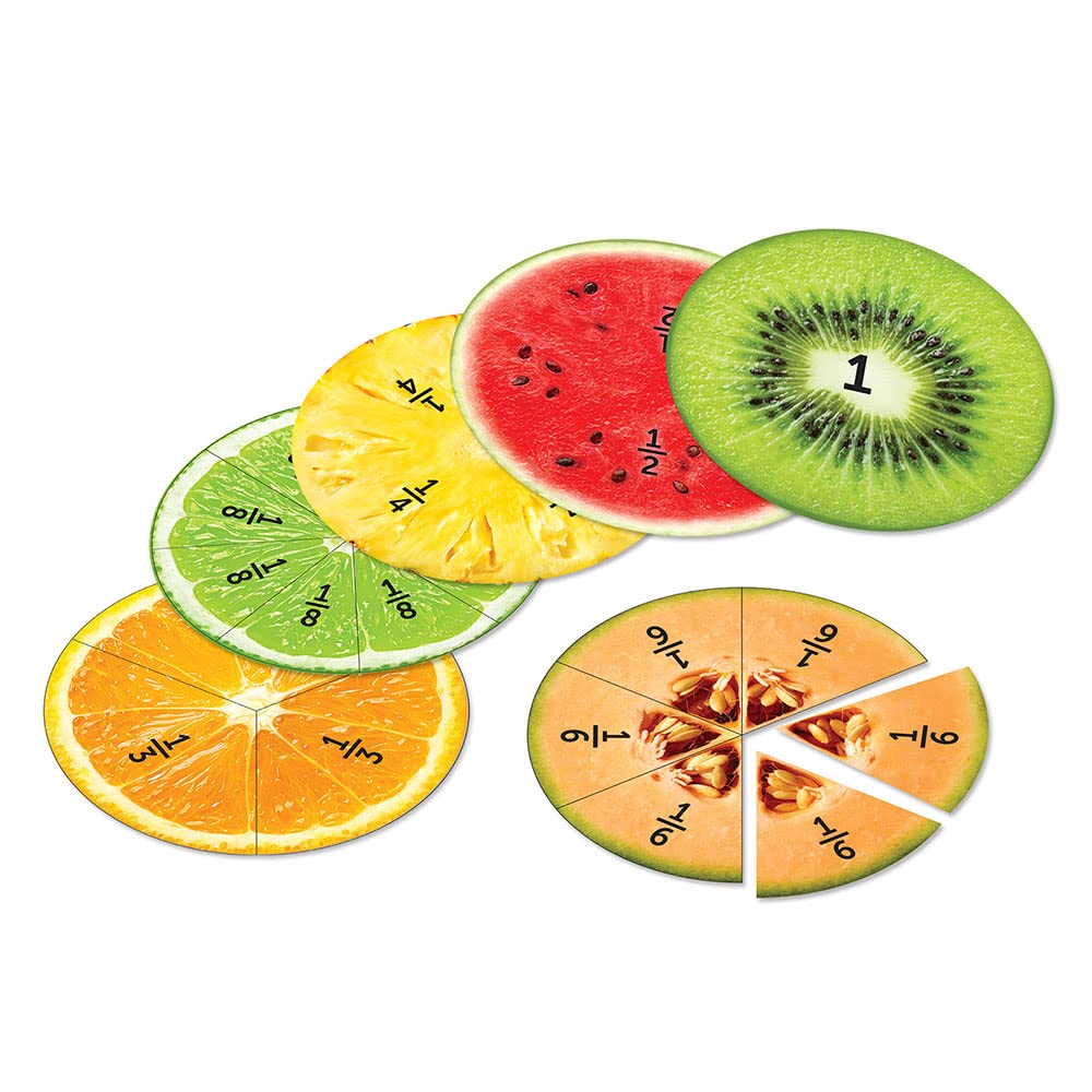 Foto 3 pulgar | Recursos De Aprendizaje Sobre Fracciones Magnéticas De Frutas Para Niños Mayores De 6 Años - Venta Internacional.