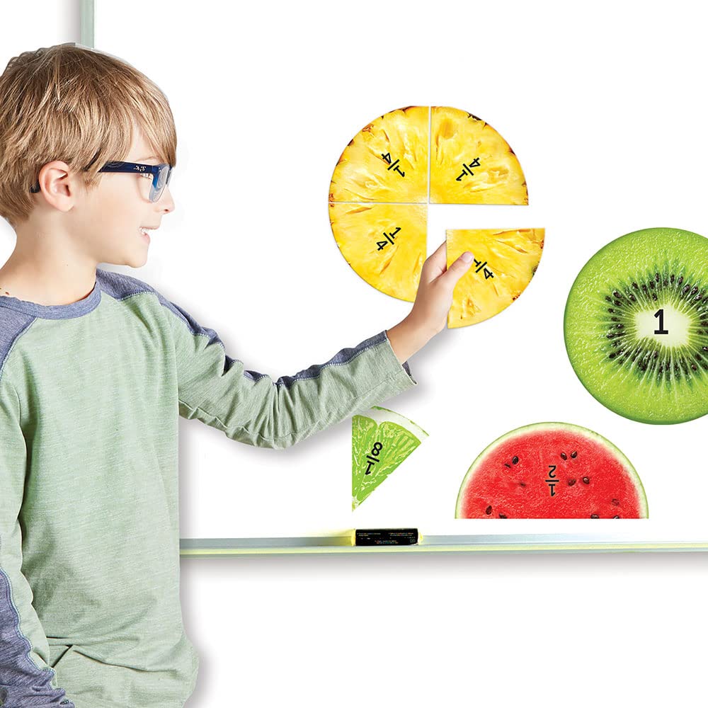 Foto 6 pulgar | Recursos De Aprendizaje Sobre Fracciones Magnéticas De Frutas Para Niños Mayores De 6 Años - Venta Internacional.