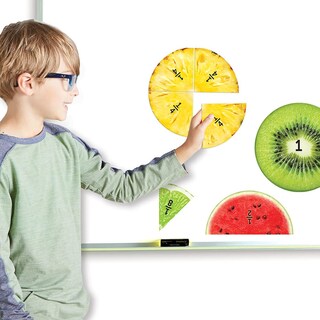 Foto 5 | Recursos De Aprendizaje Sobre Fracciones Magnéticas De Frutas Para Niños Mayores De 6 Años - Venta Internacional.