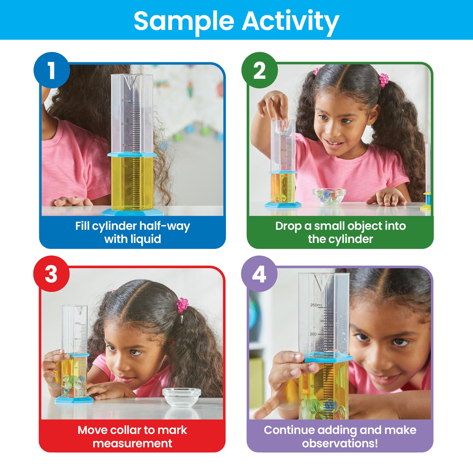 Foto 4 pulgar | Set De Cilindros Graduados Science Hand2mind Starter Kids De 10 A 250 Ml - Venta Internacional.