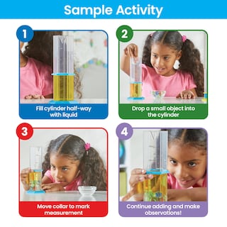 Foto 3 | Set De Cilindros Graduados Science Hand2mind Starter Kids De 10 A 250 Ml - Venta Internacional.