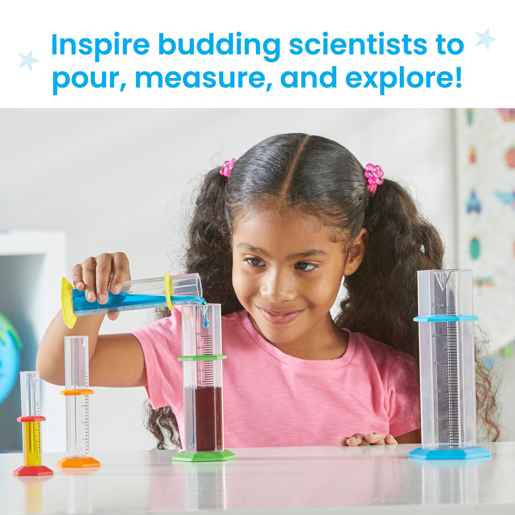 Foto 7 pulgar | Set De Cilindros Graduados Science Hand2mind Starter Kids De 10 A 250 Ml - Venta Internacional.