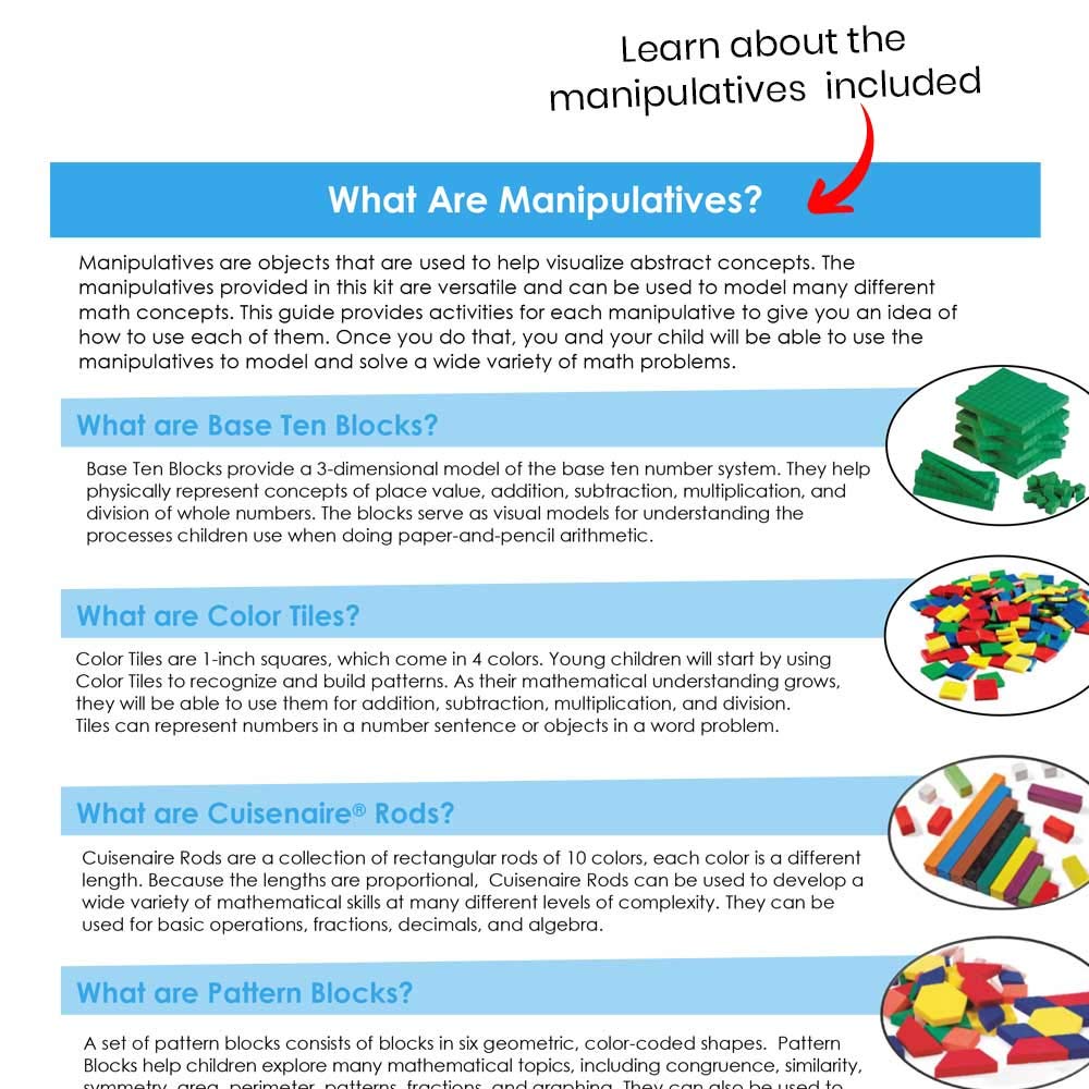 Foto 4 | Kit De Manipulación Matemática Hand2mind Para Llevar A Casa Para Niños De K-2 - Venta Internacional.
