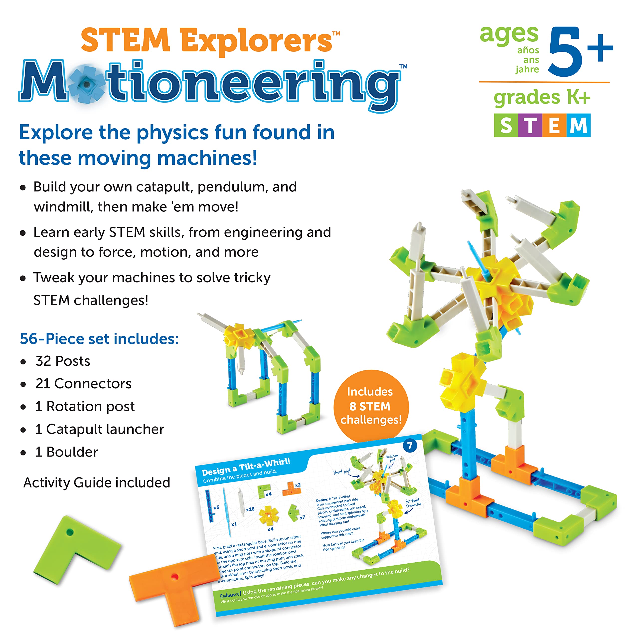 Foto 6 pulgar | Recursos De Aprendizaje De Juguetes Stem Stem Explorers Motioneering 56 Piezas - Venta Internacional.