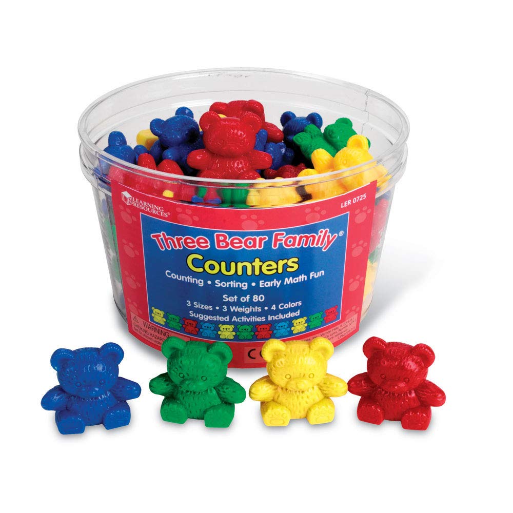 Juego Bear Counters, Recursos De Aprendizaje, Colores Para Contar, 80 Unidades - Venta Internacional.
