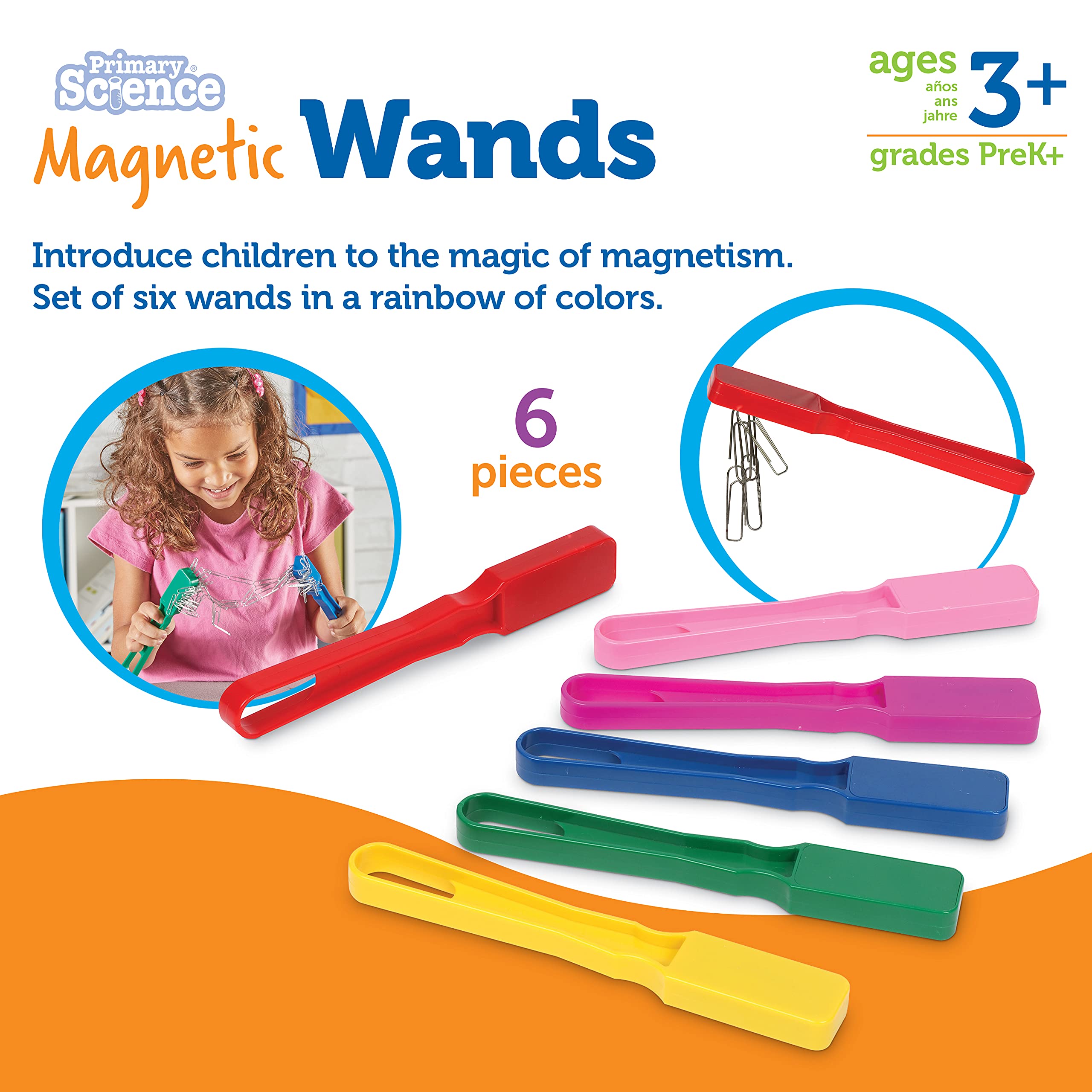 Foto 7 pulgar | Recursos De Aprendizaje Sobre Varitas Magnéticas, 6 Piezas, Para Mayores De 3 Años - Venta Internacional.