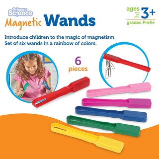 Foto 6 | Recursos De Aprendizaje Sobre Varitas Magnéticas, 6 Piezas, Para Mayores De 3 Años - Venta Internacional.