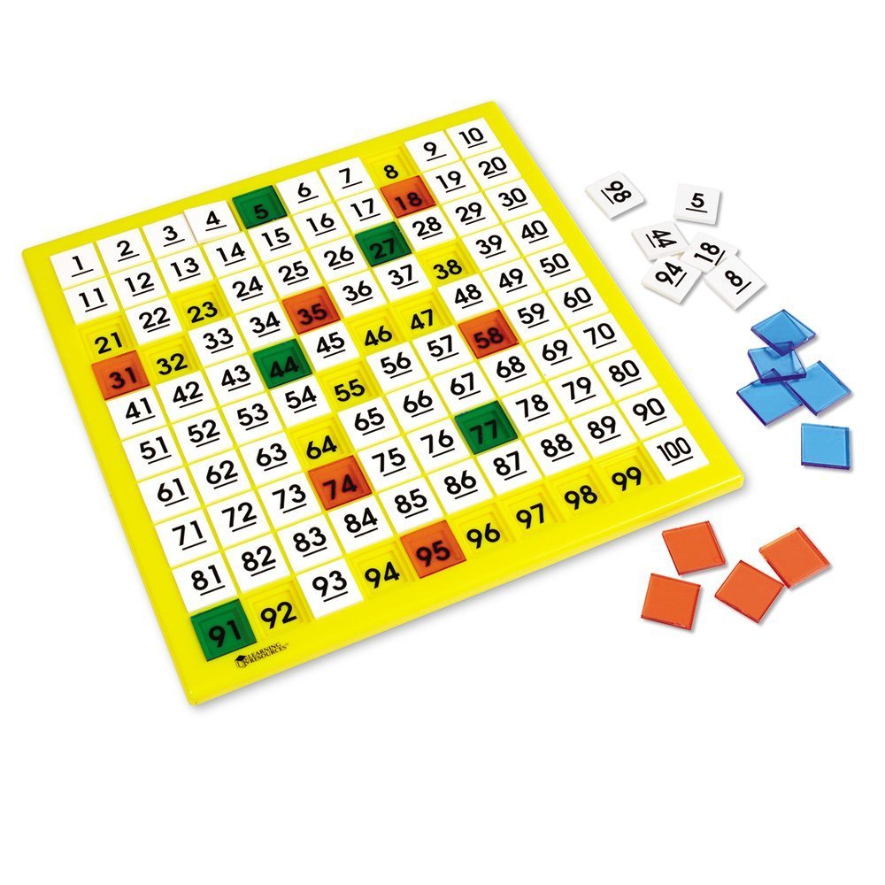 Number Board Learning Resources Hundred W/ Tiles Durante Más De 5 Años - Venta Internacional.