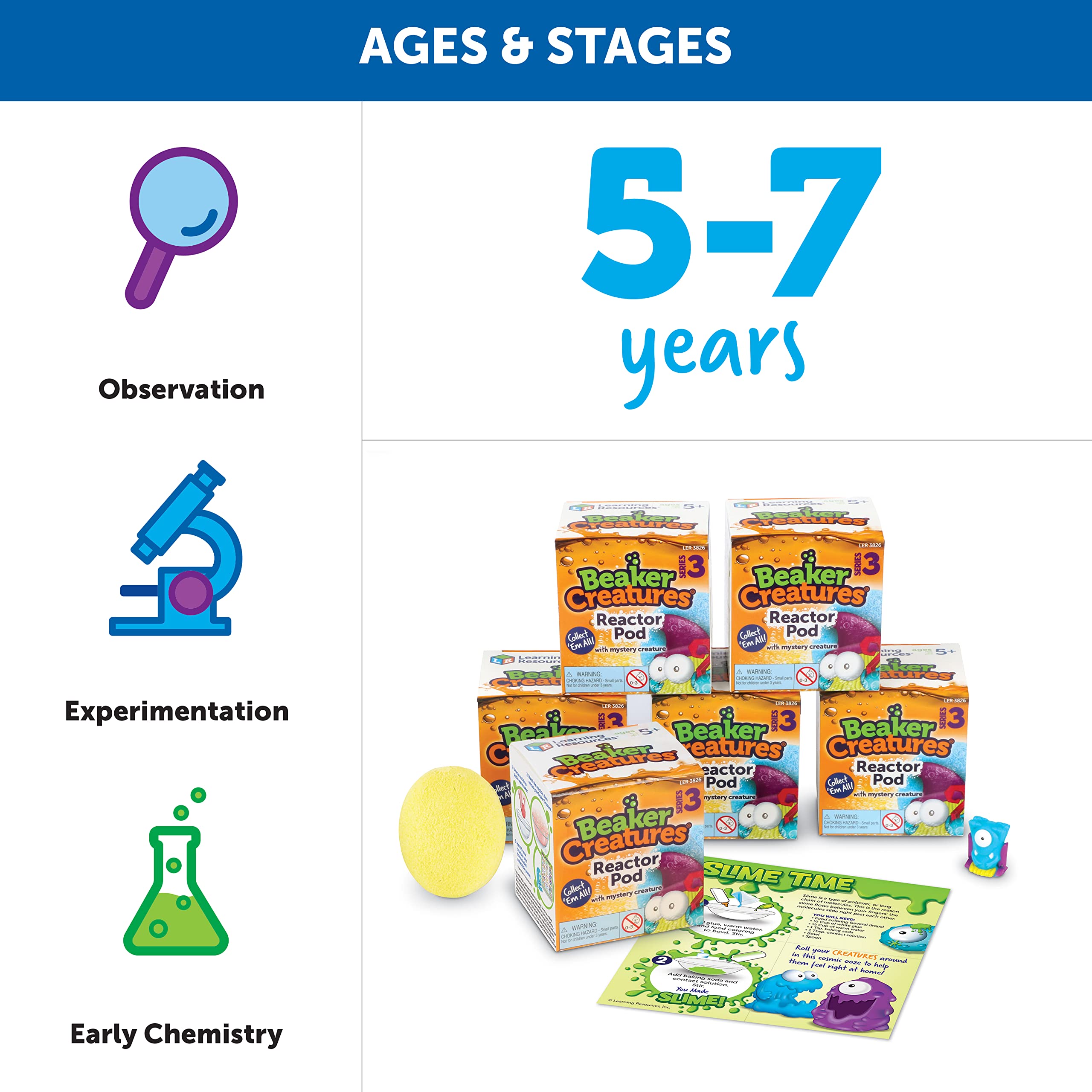 Foto 6 | Beaker Creatures Series 3 De Toy Learning Resources, Paquete De 6 Unidades, 5 O Más - Venta Internacional.