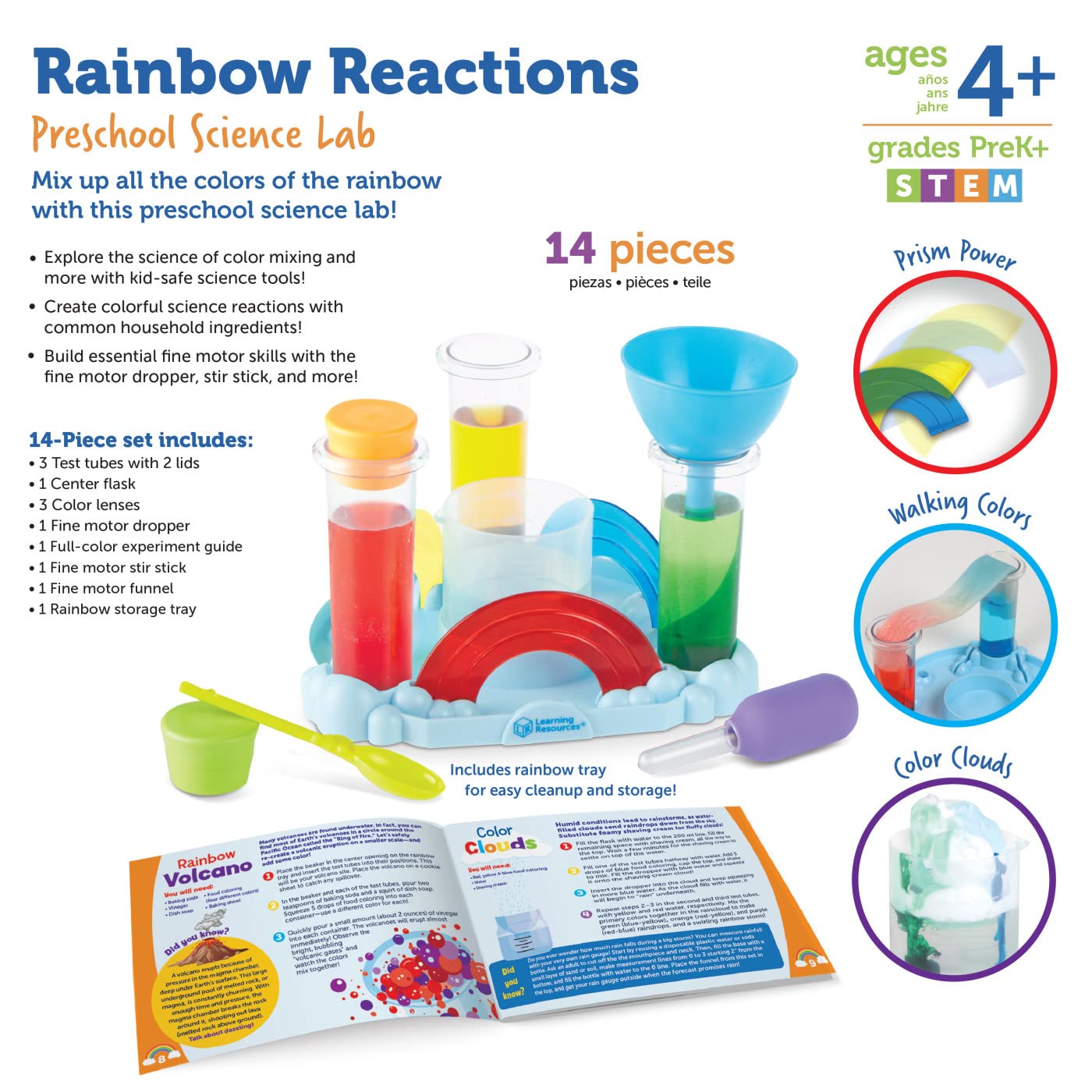 Foto 6 | Kit Científico, Recursos De Aprendizaje, Rainbow Reactions, 14 Piezas - Venta Internacional.