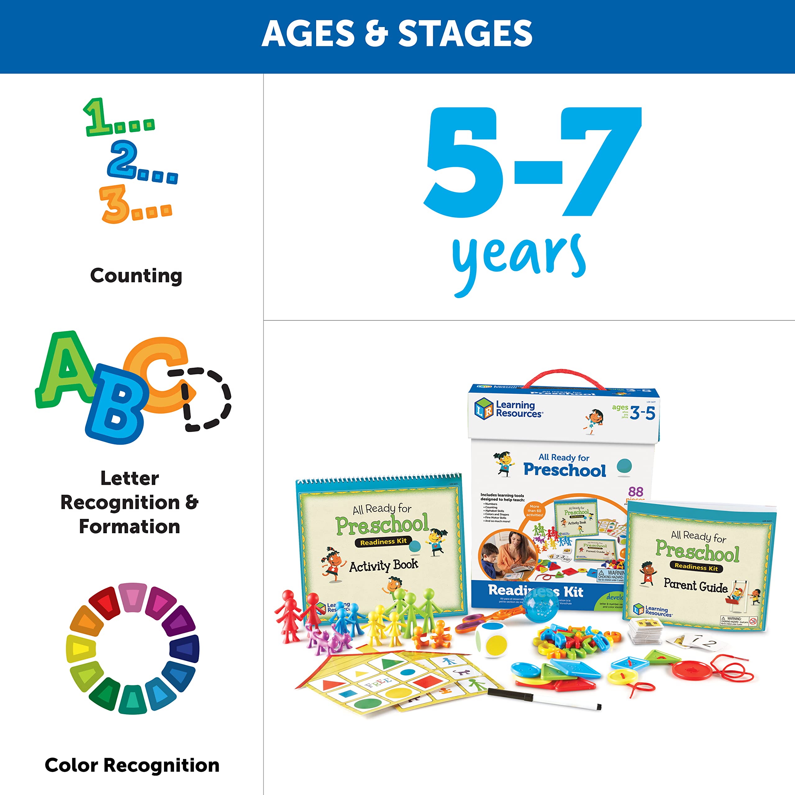 Foto 7 pulgar | Kit De Recursos De Aprendizaje Listos Para Preescolar Con 60 Actividades - Venta Internacional.
