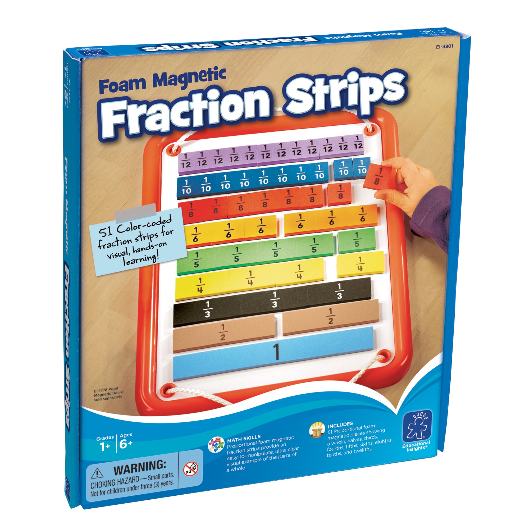 Foto 4 | Tiras De Fracción Magnética Educational Insights Foam, 51 Unidades - Venta Internacional.