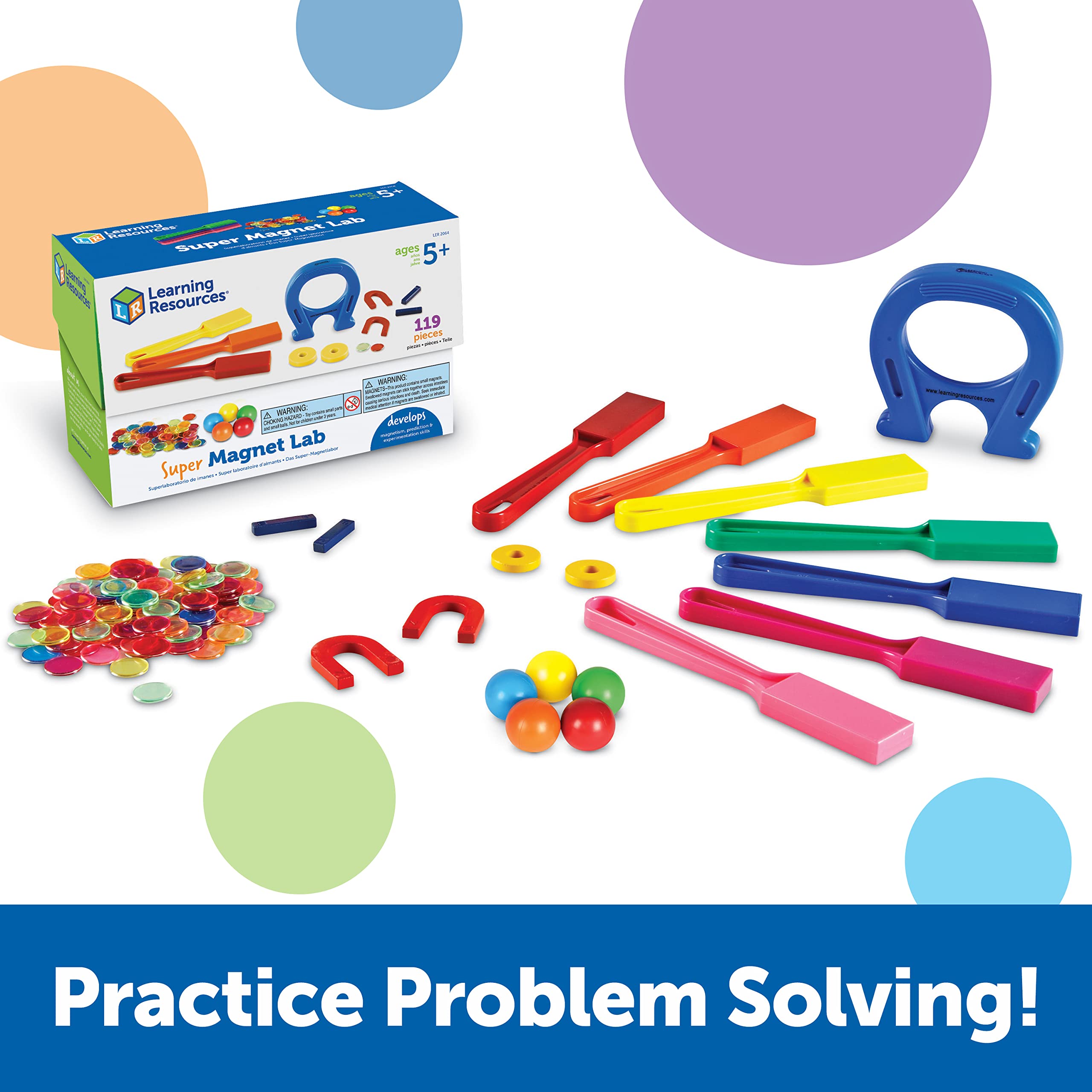Foto 4 pulgar | Kit Magnet Lab Learning Resources Super 119 Piezas Para Mayores De 5 Años - Venta Internacional.