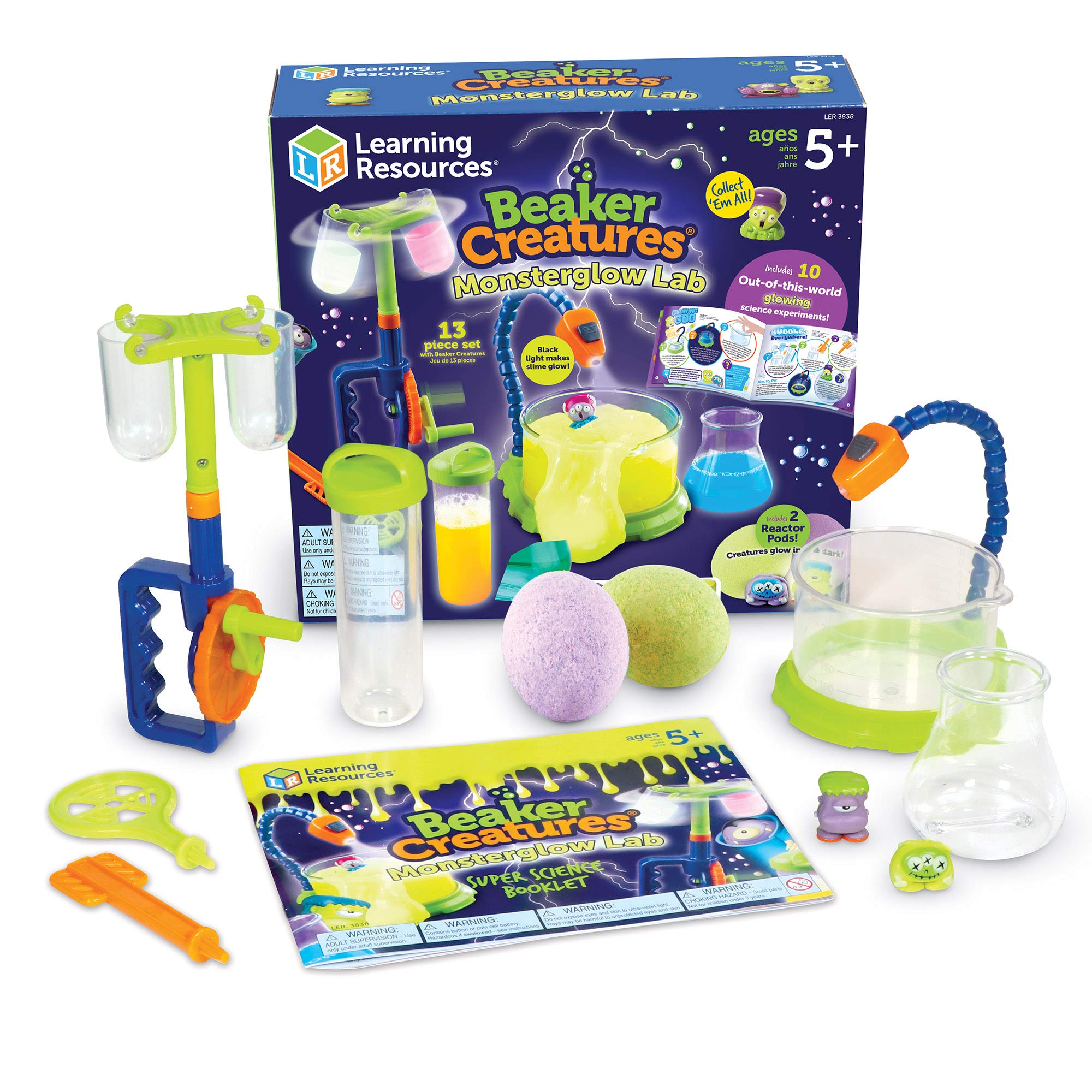 Kit Científico Recursos De Aprendizaje Beaker Creatures Monsterglow Lab - Venta Internacional.