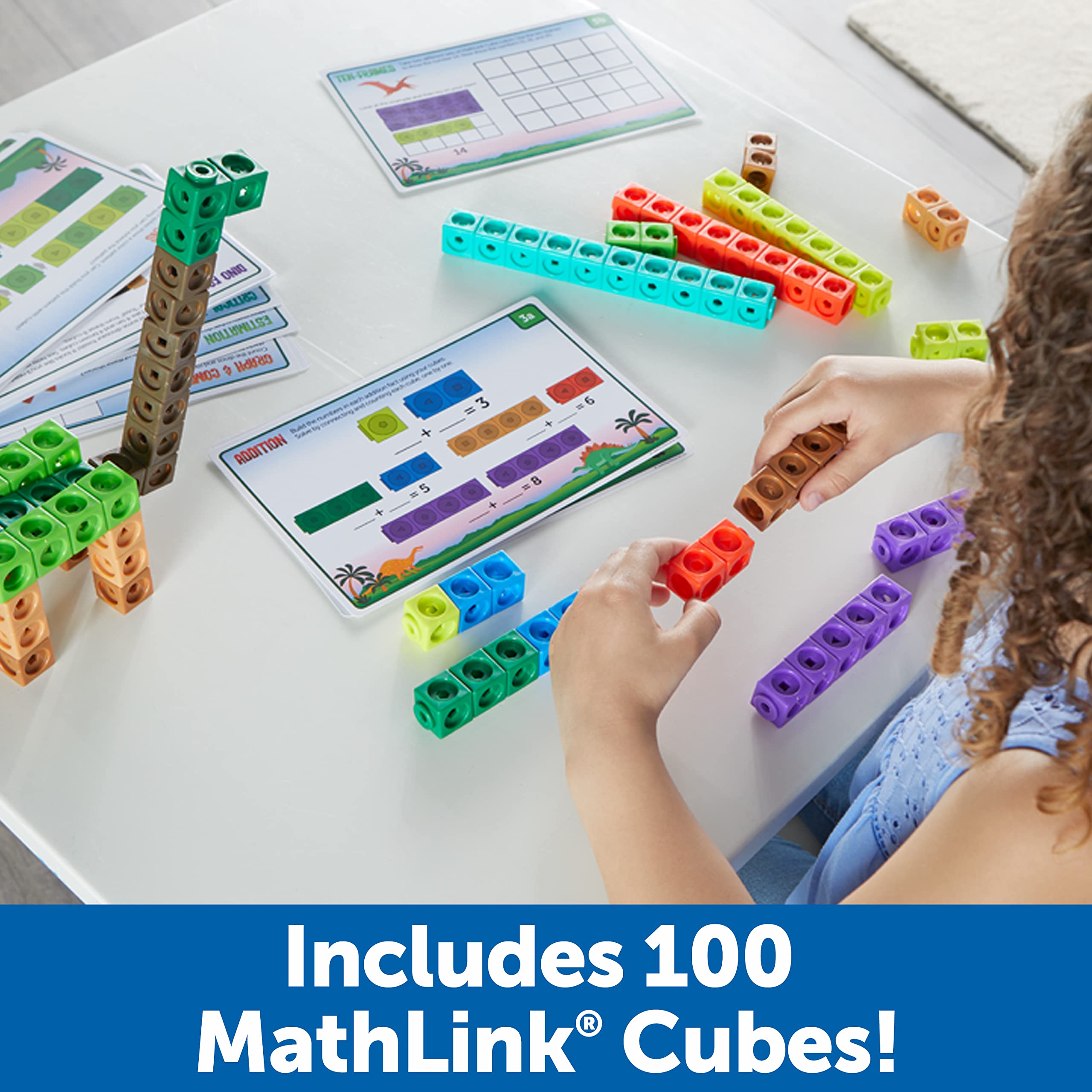 Foto 3 pulgar | Recursos De Aprendizaje De Mathlink Cubes Dino Time, 115 Piezas, Más De 5 - Venta Internacional.