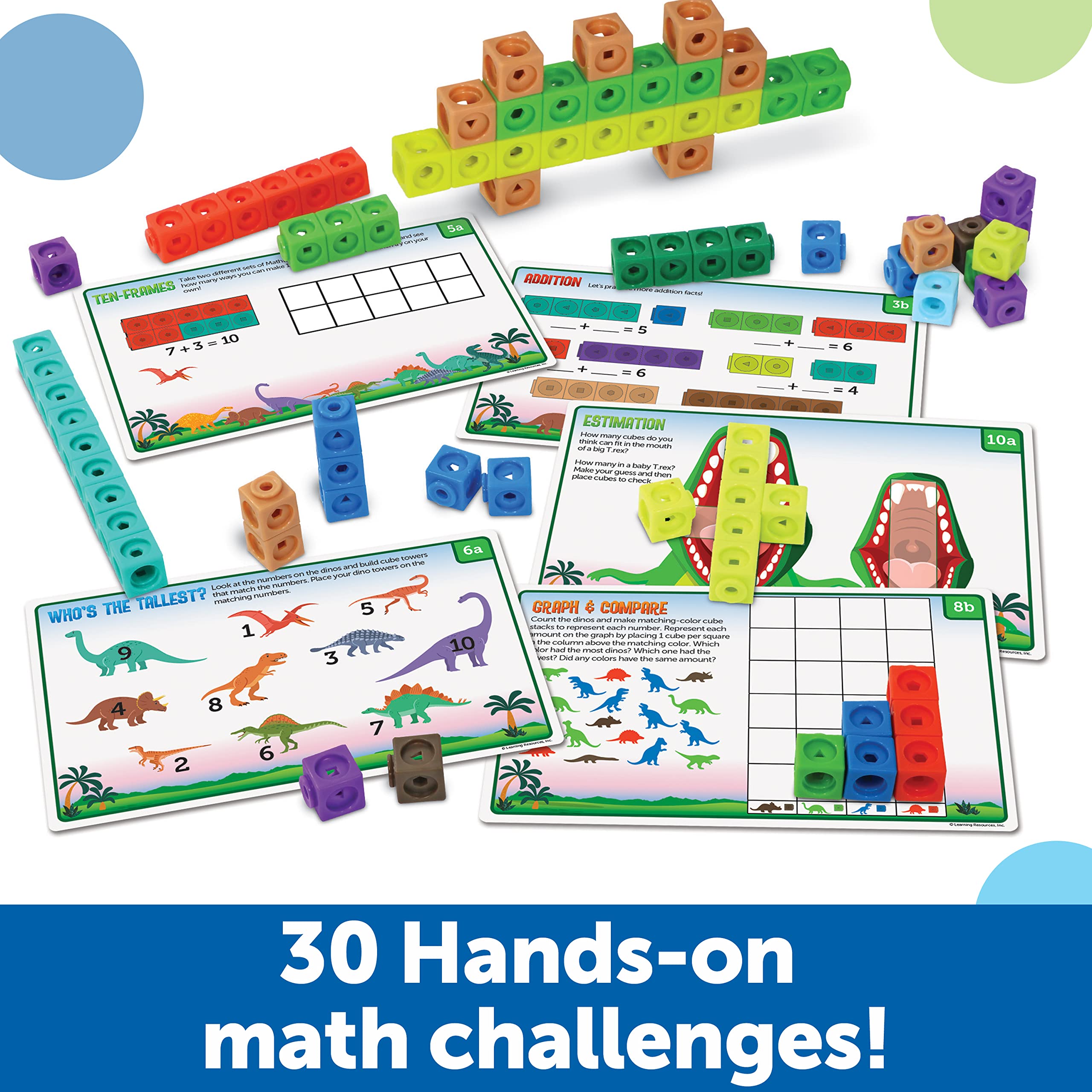 Foto 5 pulgar | Recursos De Aprendizaje De Mathlink Cubes Dino Time, 115 Piezas, Más De 5 - Venta Internacional.