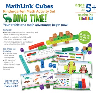 Foto 6 | Recursos De Aprendizaje De Mathlink Cubes Dino Time, 115 Piezas, Más De 5 - Venta Internacional.