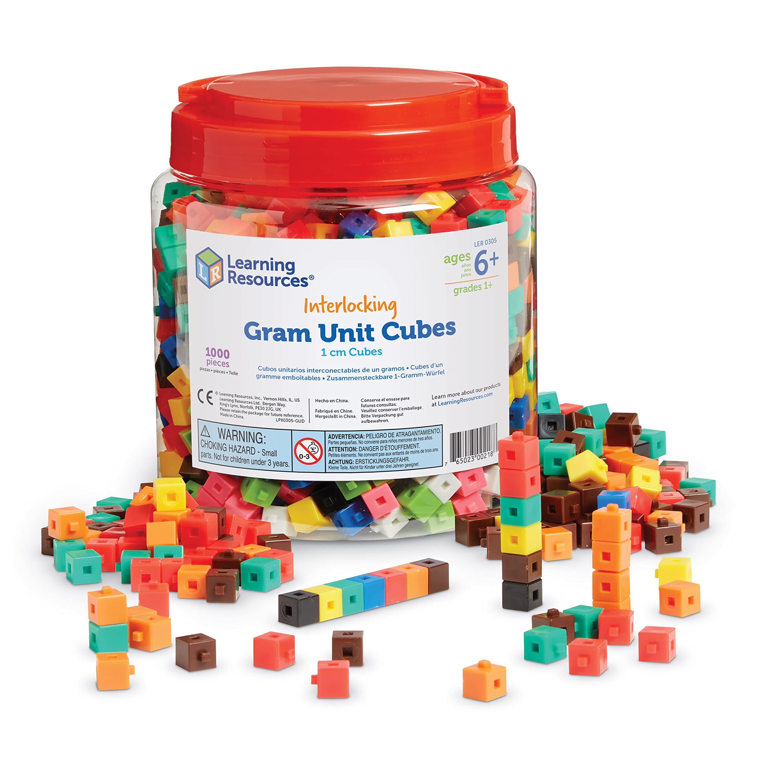 Juego De Recursos De Aprendizaje De Cubos De Unidades De Gramo Entrelazados (1000) - Venta Internacional.