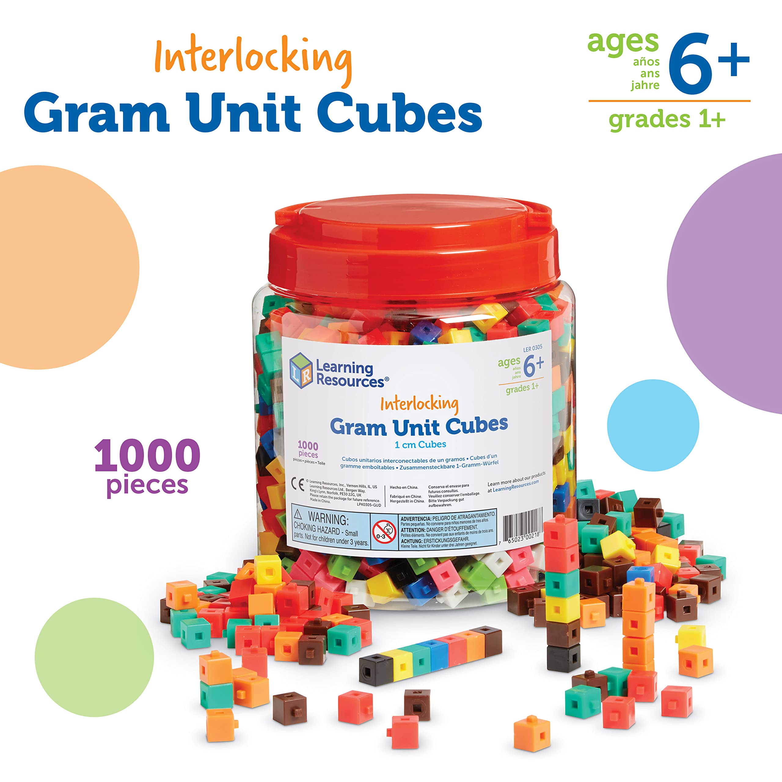 Foto 7 pulgar | Juego De Recursos De Aprendizaje De Cubos De Unidades De Gramo Entrelazados (1000) - Venta Internacional.