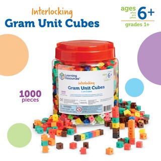 Foto 6 | Juego De Recursos De Aprendizaje De Cubos De Unidades De Gramo Entrelazados (1000) - Venta Internacional.