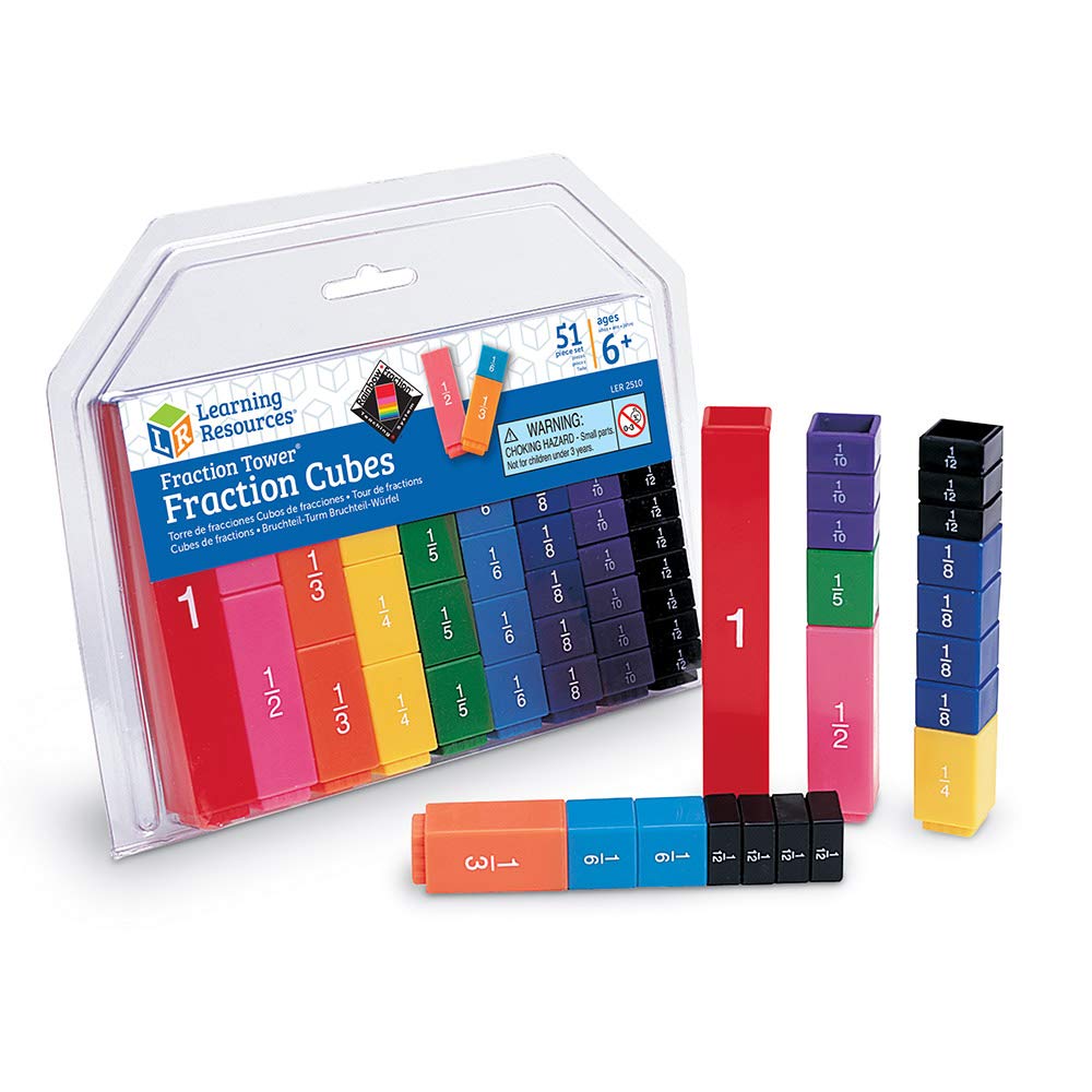 Foto 3 pulgar | Fraction Tower Fraction Cubes, Recursos De Aprendizaje, 51 Piezas - Venta Internacional.
