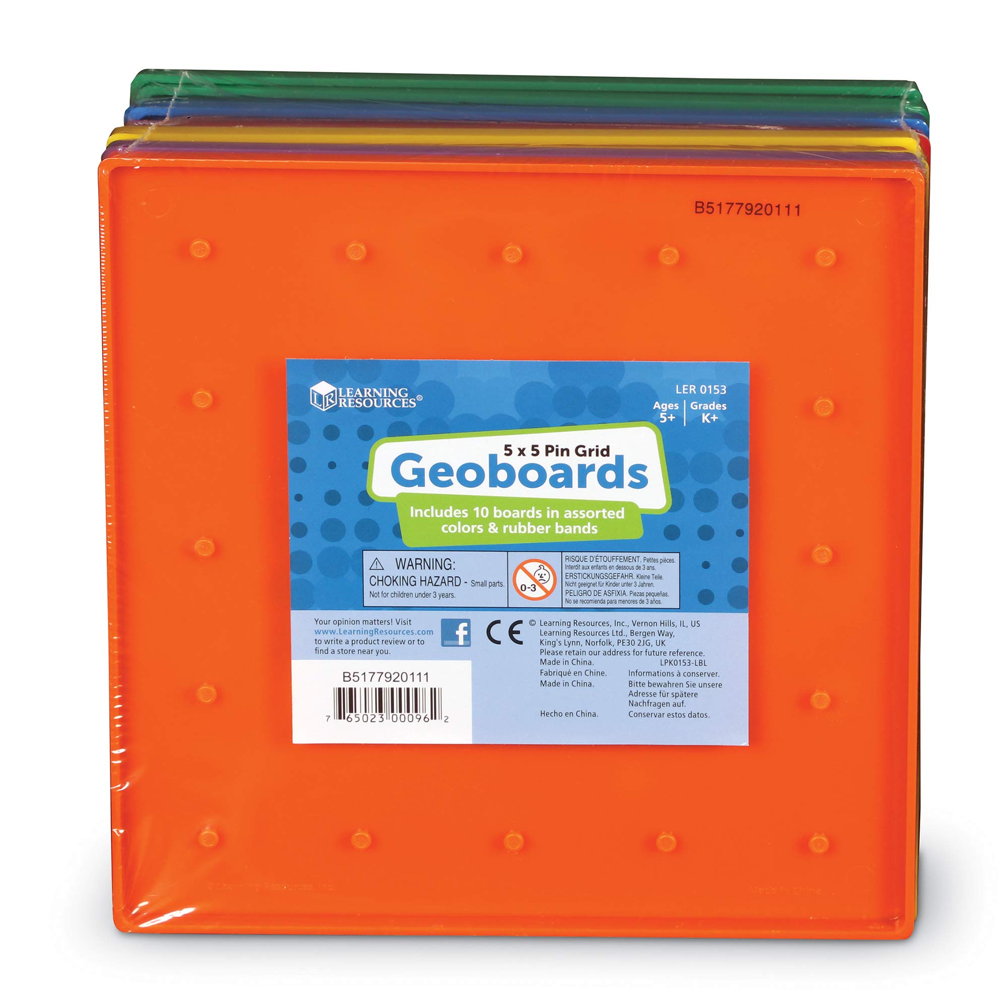 Foto 6 pulgar | Geoboards Learning Resources, Paquete De 10 Unidades, 18 Cm - Venta Internacional.