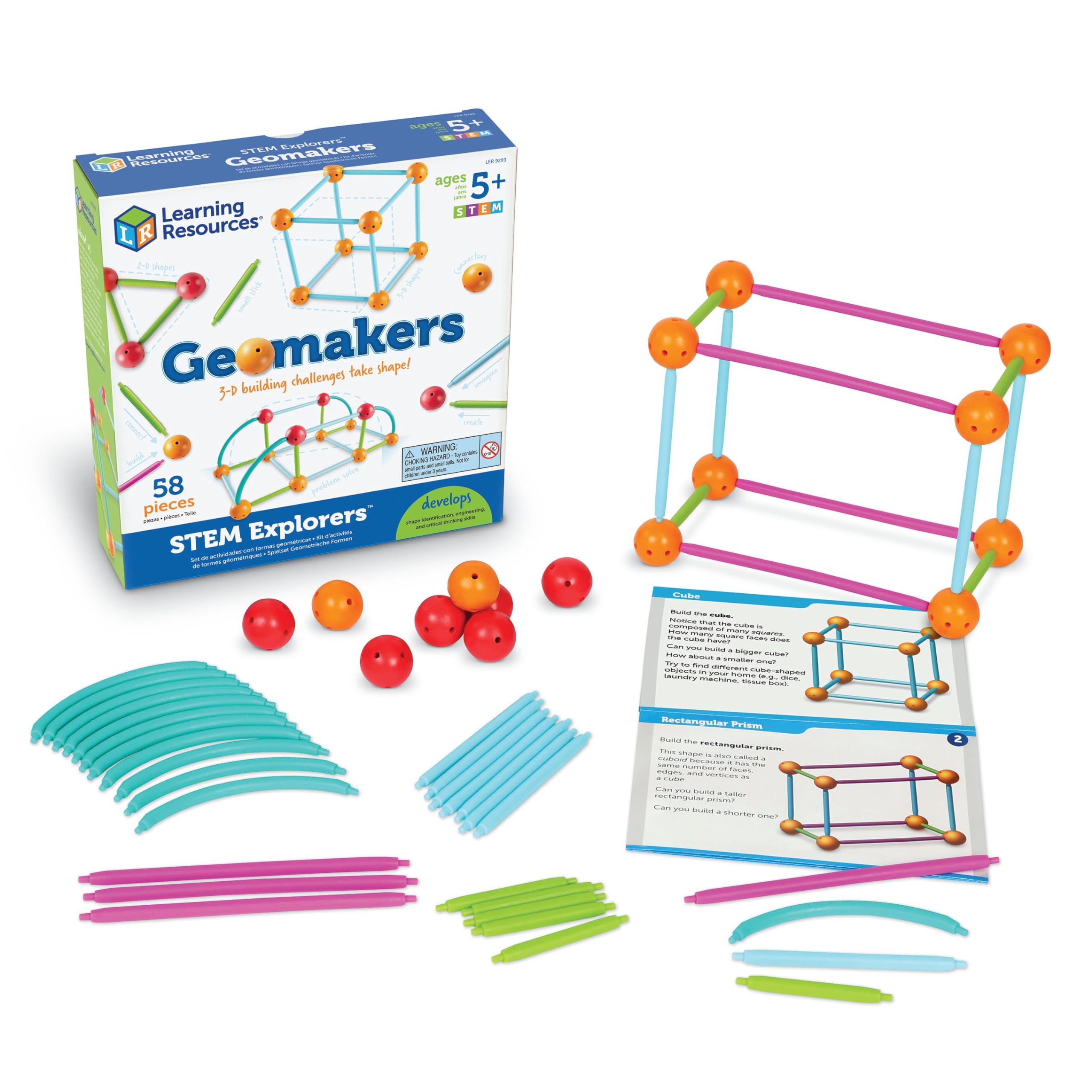Foto 3 pulgar | Recursos De Aprendizaje De Juguetes Stem Stem Explorers Geomakers, 58 Piezas - Venta Internacional.