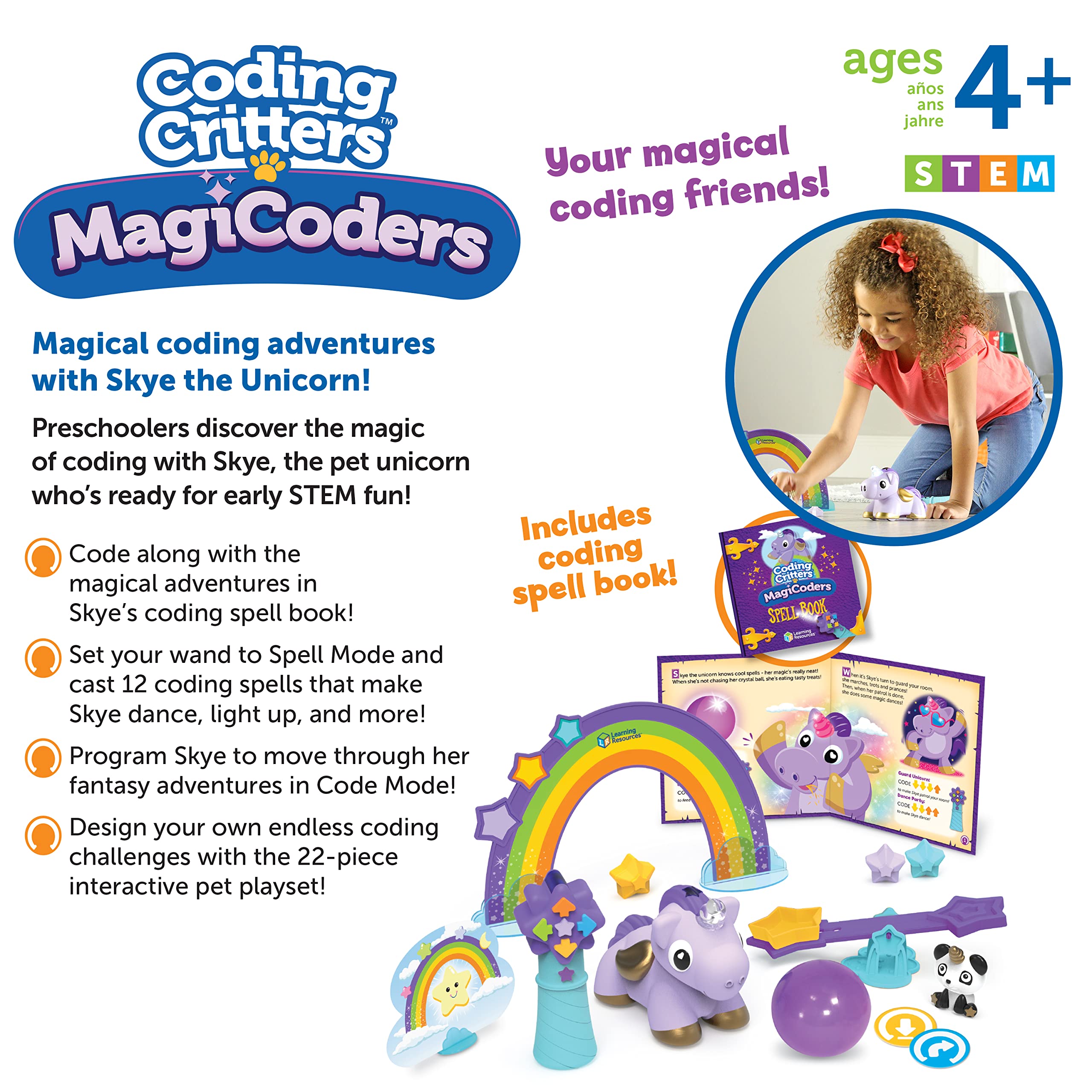 Foto 7 pulgar | Recursos De Aprendizaje Sobre Codificación De Juguetes Coding Critters Magicoders Skye - Venta Internacional.