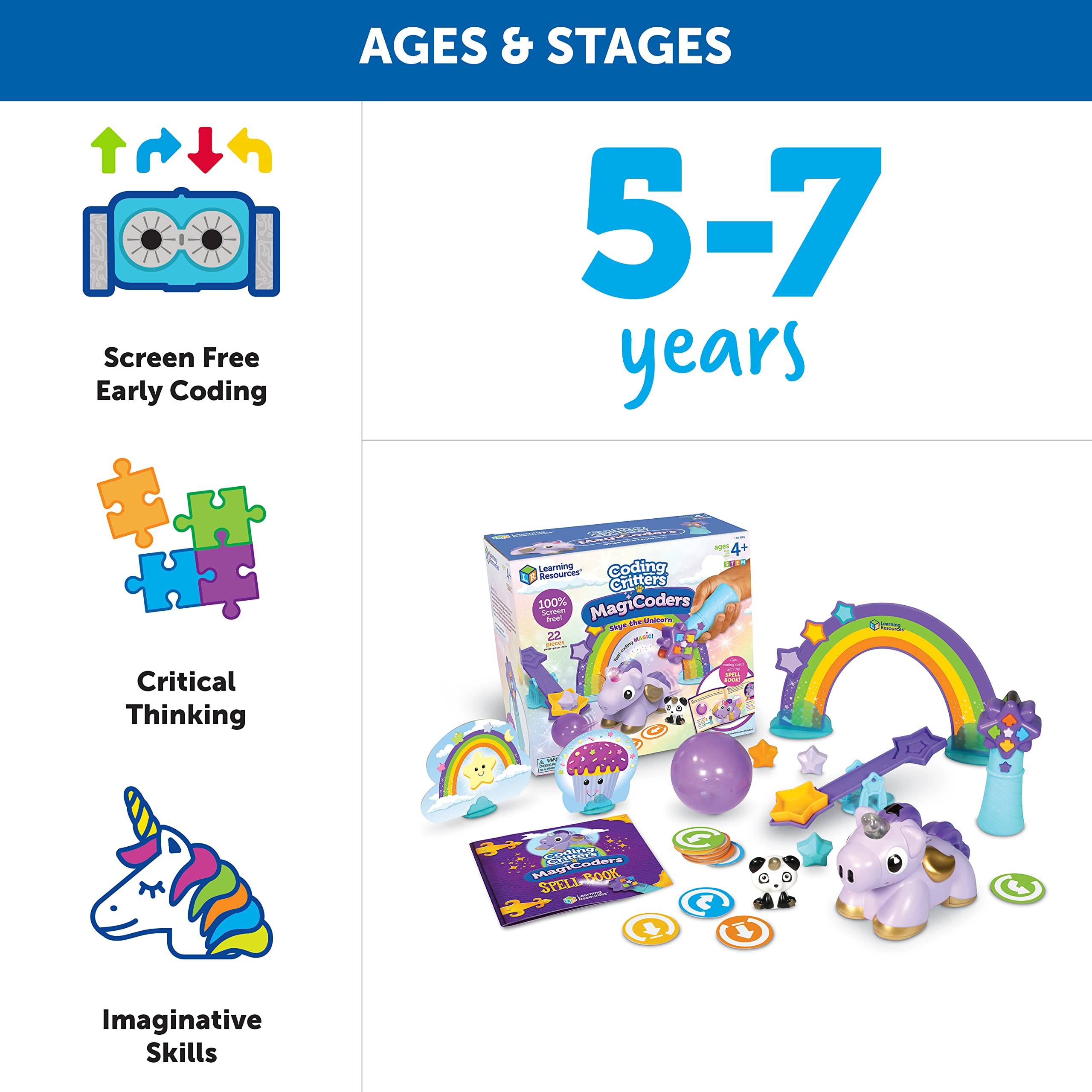 Foto 8 pulgar | Recursos De Aprendizaje Sobre Codificación De Juguetes Coding Critters Magicoders Skye - Venta Internacional.