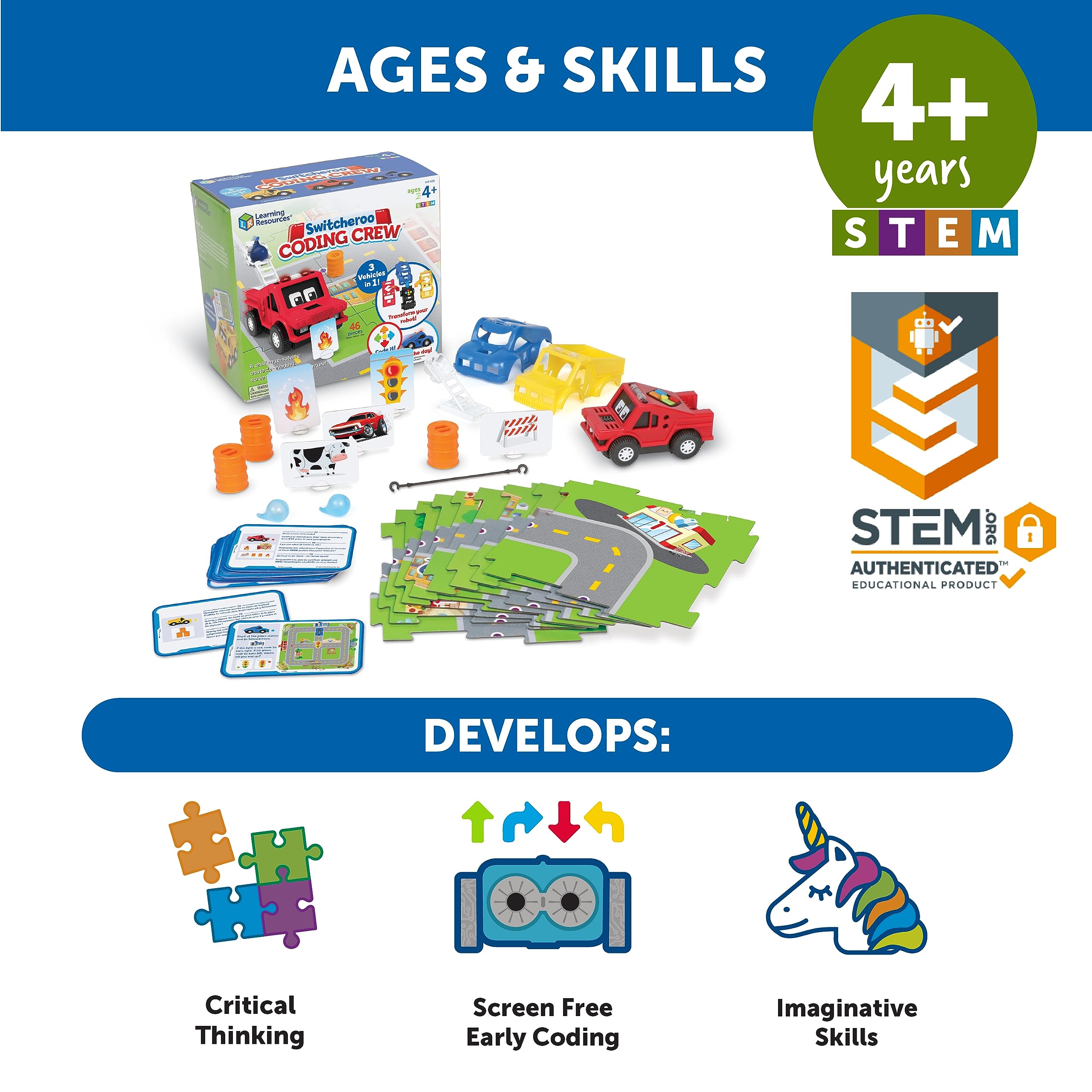 Foto 7 pulgar | Equipo De Codificación Stem Toy Learning Resources Switcheroo, 46 Piezas - Venta Internacional.