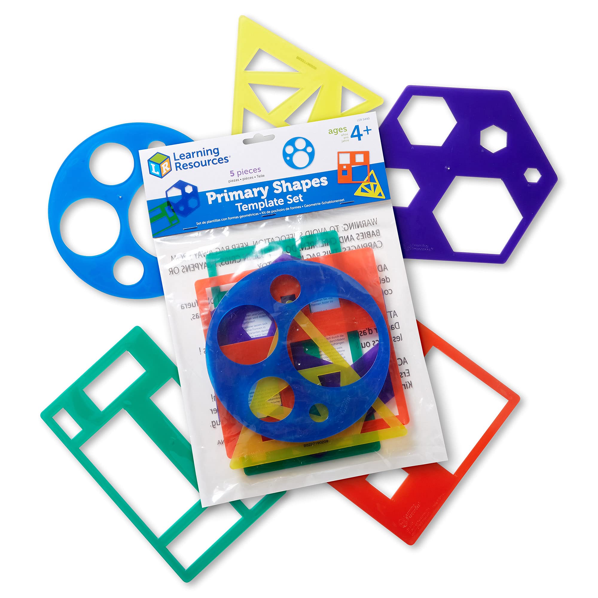 Conjunto De Plantillas Con Forma De Recursos De Aprendizaje Primarios, 5 Piezas, 4 O Más - Venta Internacional.