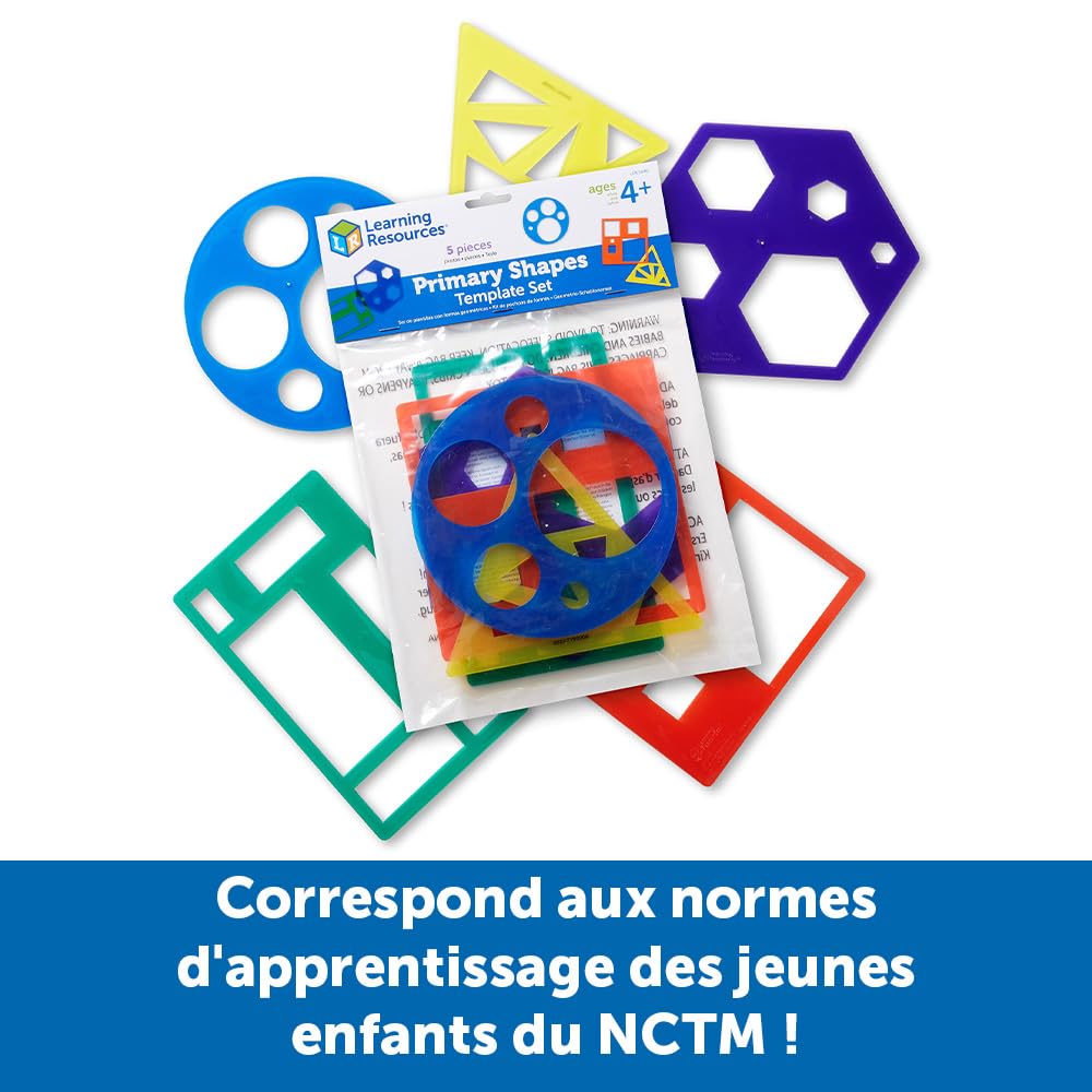 Foto 4 pulgar | Conjunto De Plantillas Con Forma De Recursos De Aprendizaje Primarios, 5 Piezas, 4 O Más - Venta Internacional.