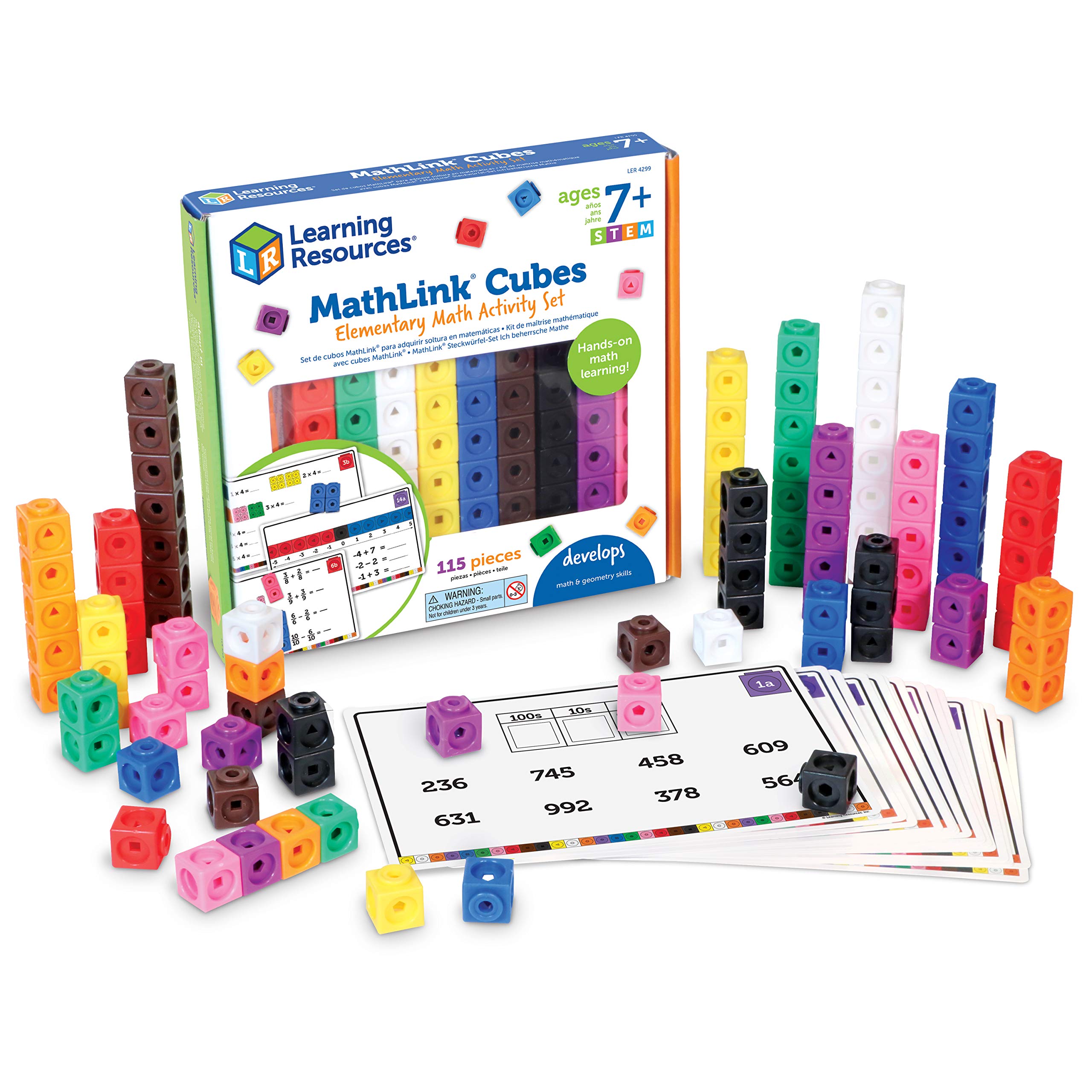 Juego De Recursos De Aprendizaje Mathlink Cubes De 115 Piezas Para Mayores De 7 Años - Venta Internacional.