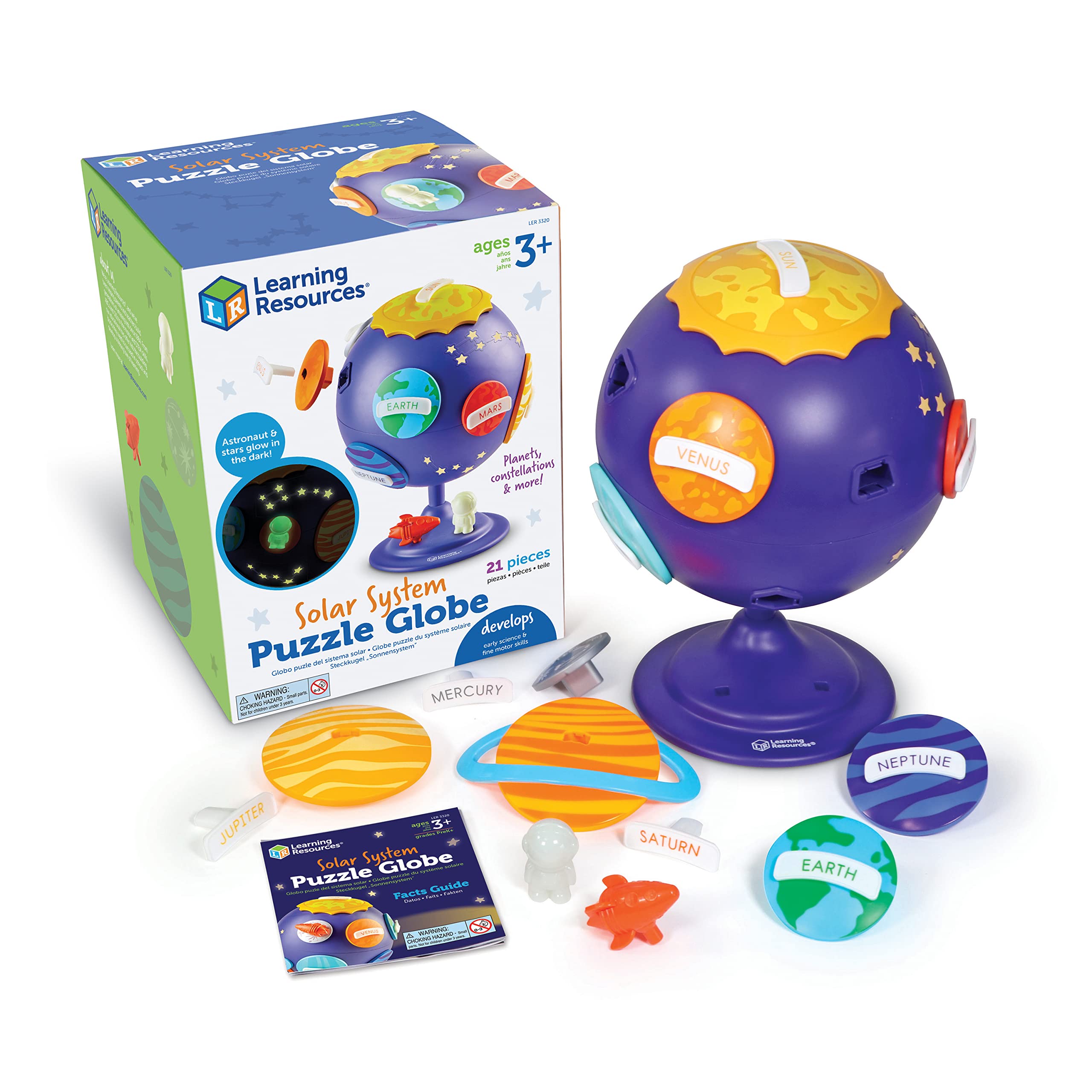 Puzzle Globe Learning Resources Solar System, 21 Piezas, Más De 3 Años - Venta Internacional.