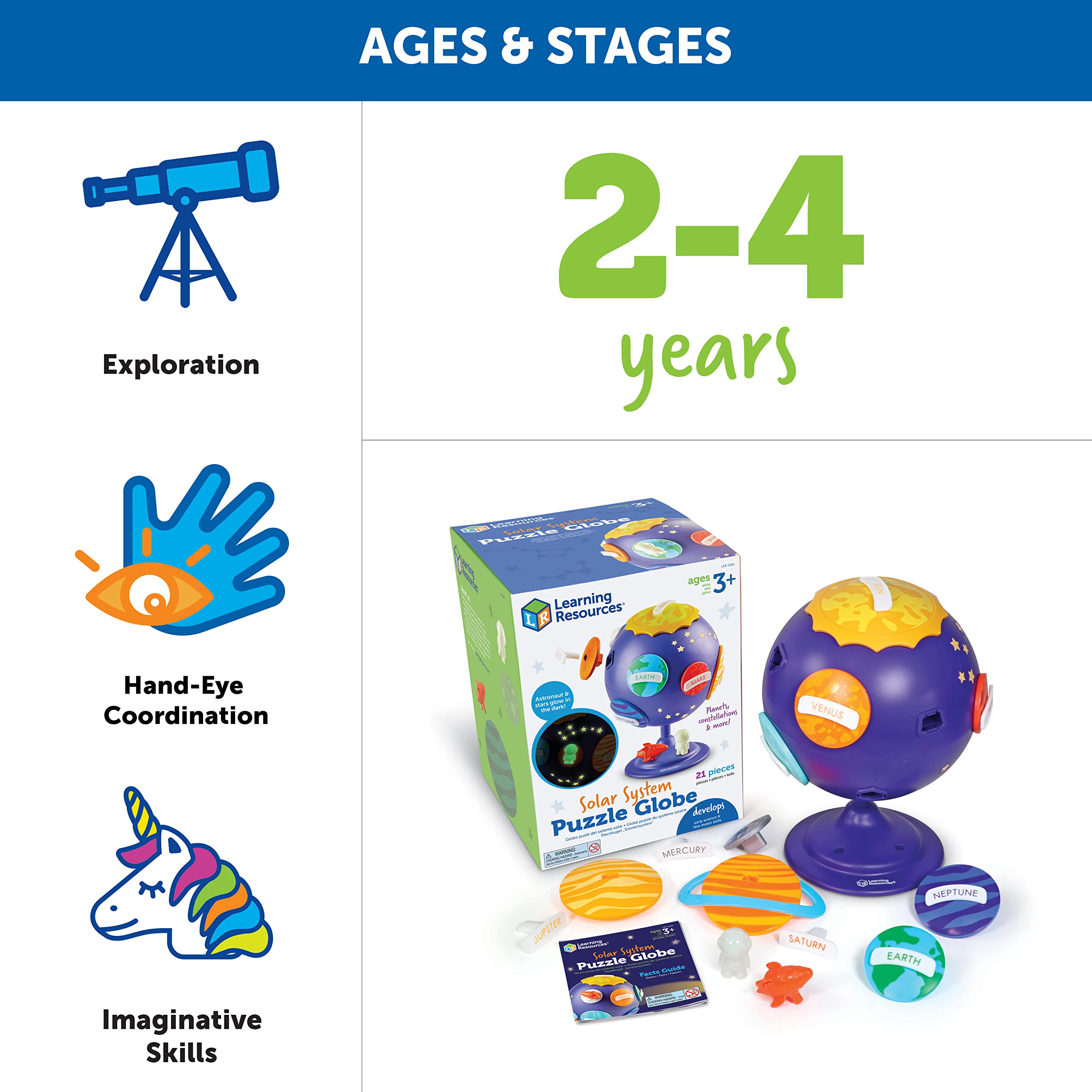 Foto 8 pulgar | Puzzle Globe Learning Resources Solar System, 21 Piezas, Más De 3 Años - Venta Internacional.