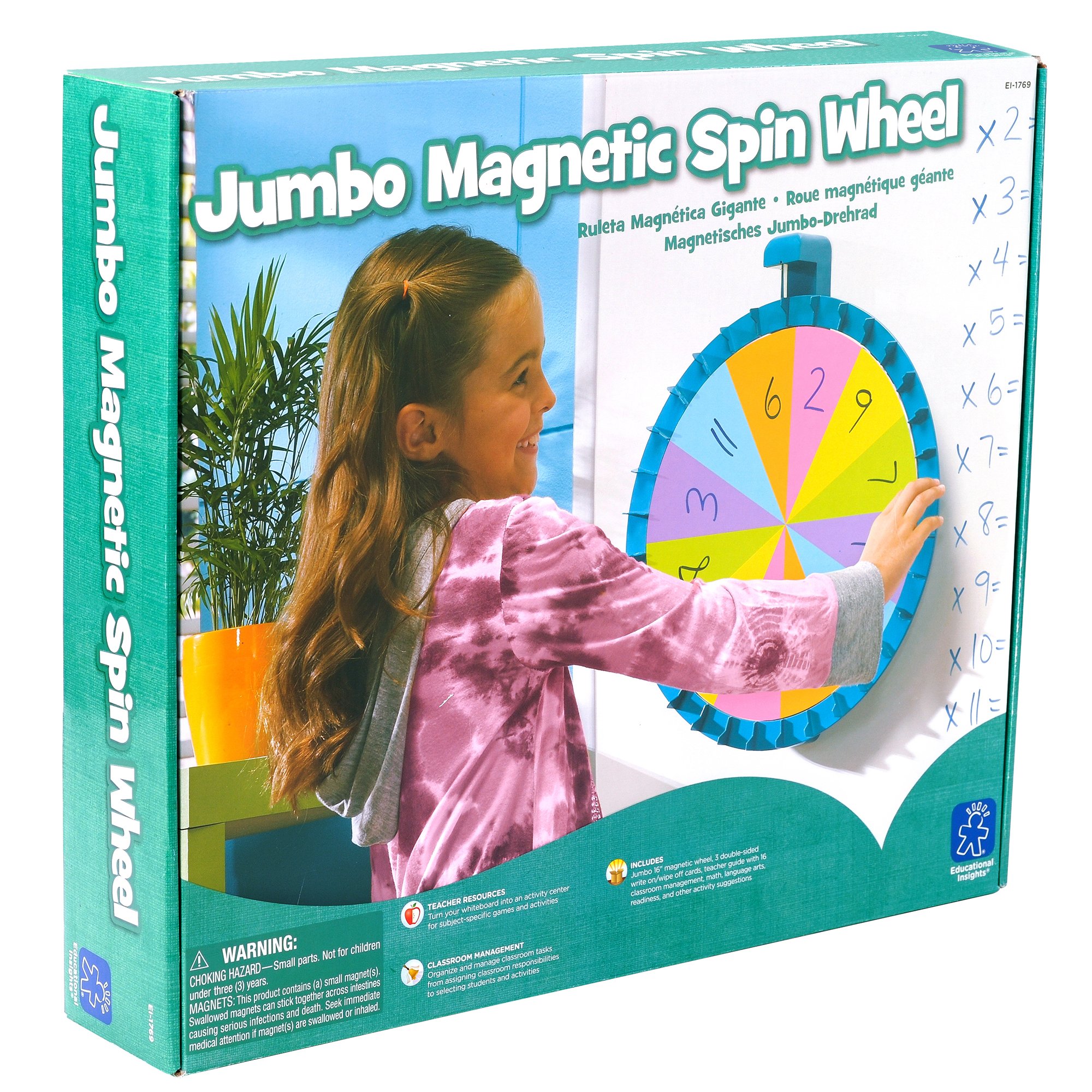 Foto 7 pulgar | Magnetic Spin Wheel Educational Insights Jumbo For Classroom - Venta Internacional.