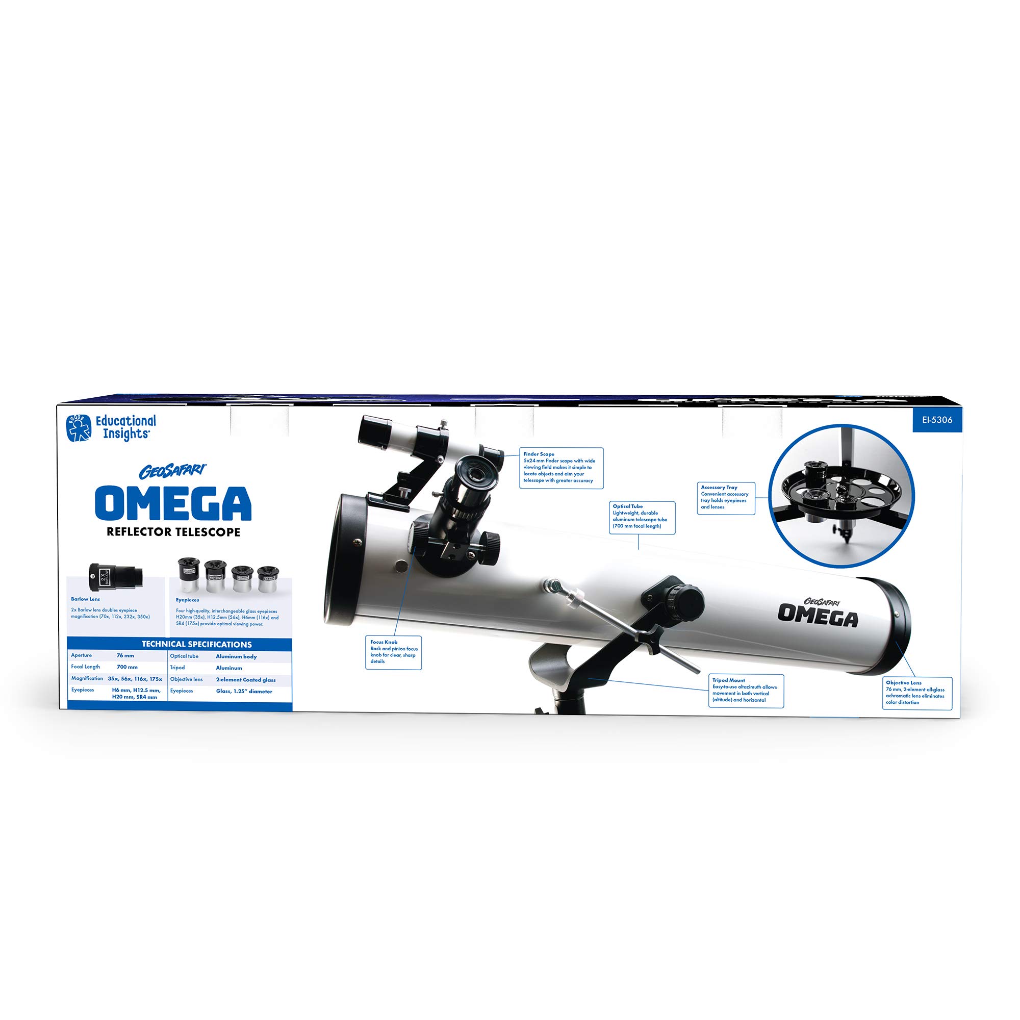 Foto 8 pulgar | Reflector Geosafari Omega De Telescope Educational Insights, 700 Mm - Venta Internacional.