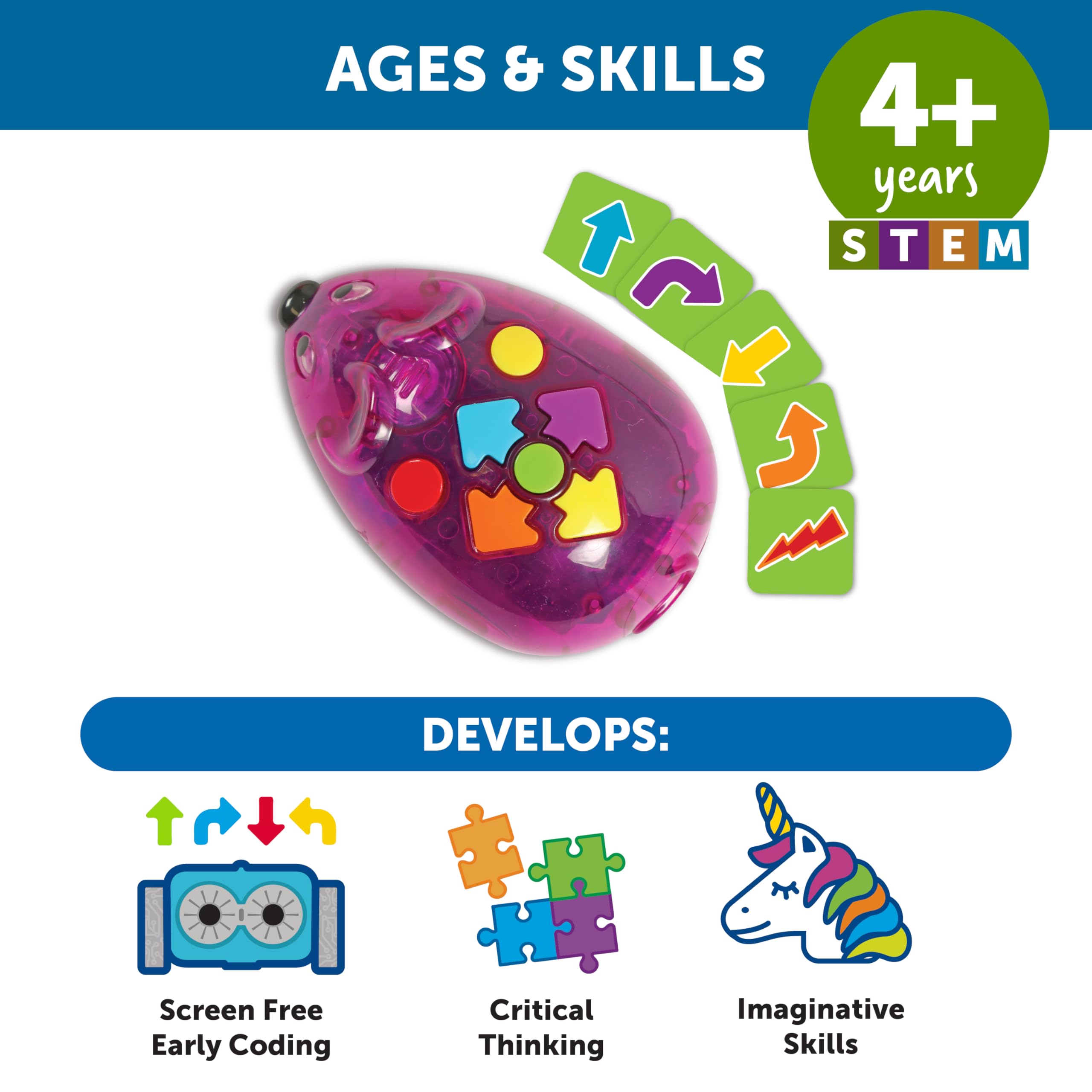 Foto 6 pulgar | Ratón Robótico Recargable Code & Go De Stem Toy Learning Resources - Venta Internacional.
